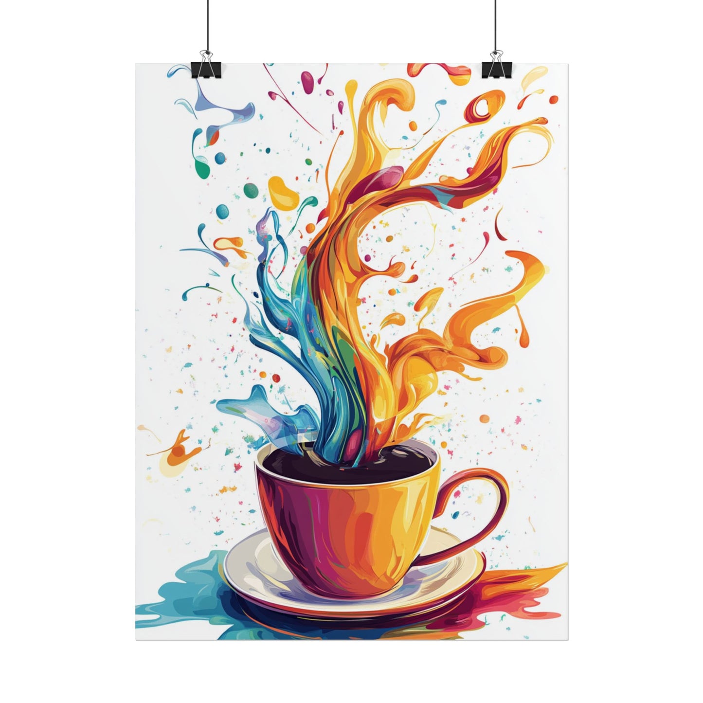 Vibrant Energy - Abstract Coffee Splash Art Print