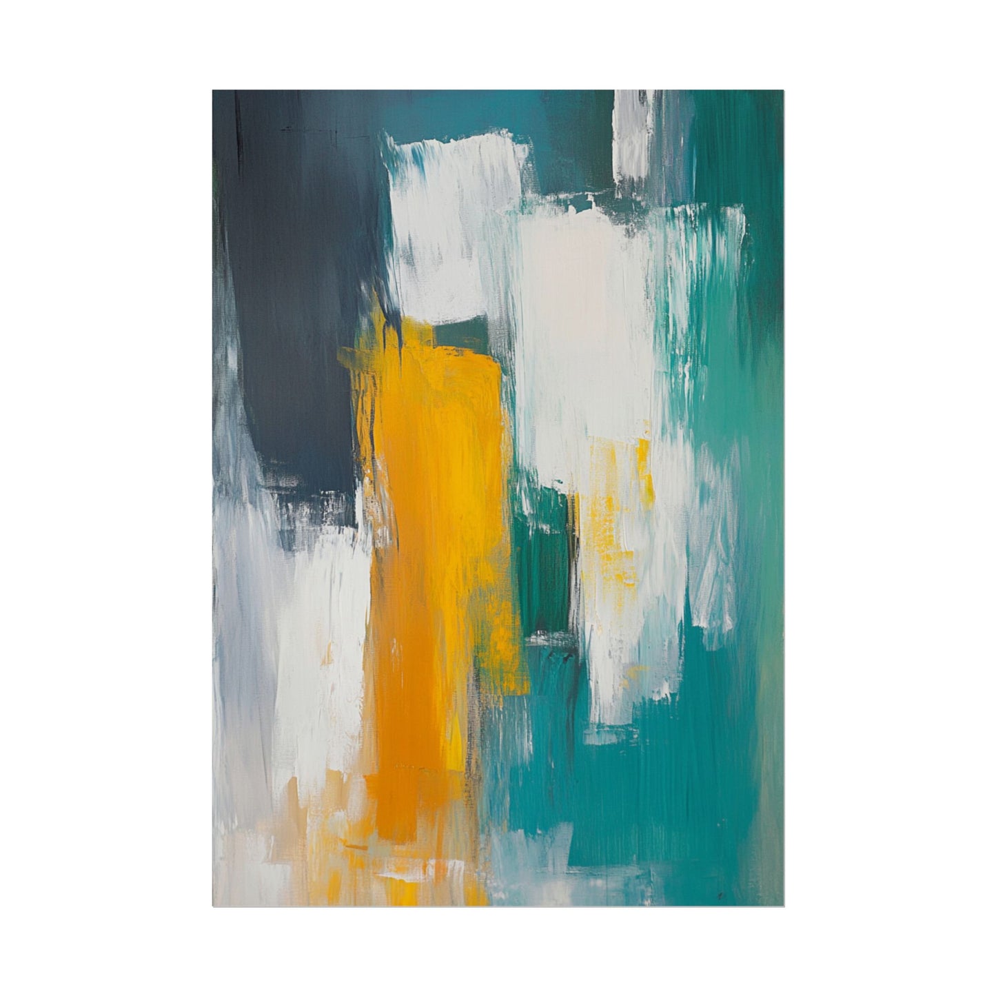 Vibrant Contrasts - Bold Abstract Expressionism Print