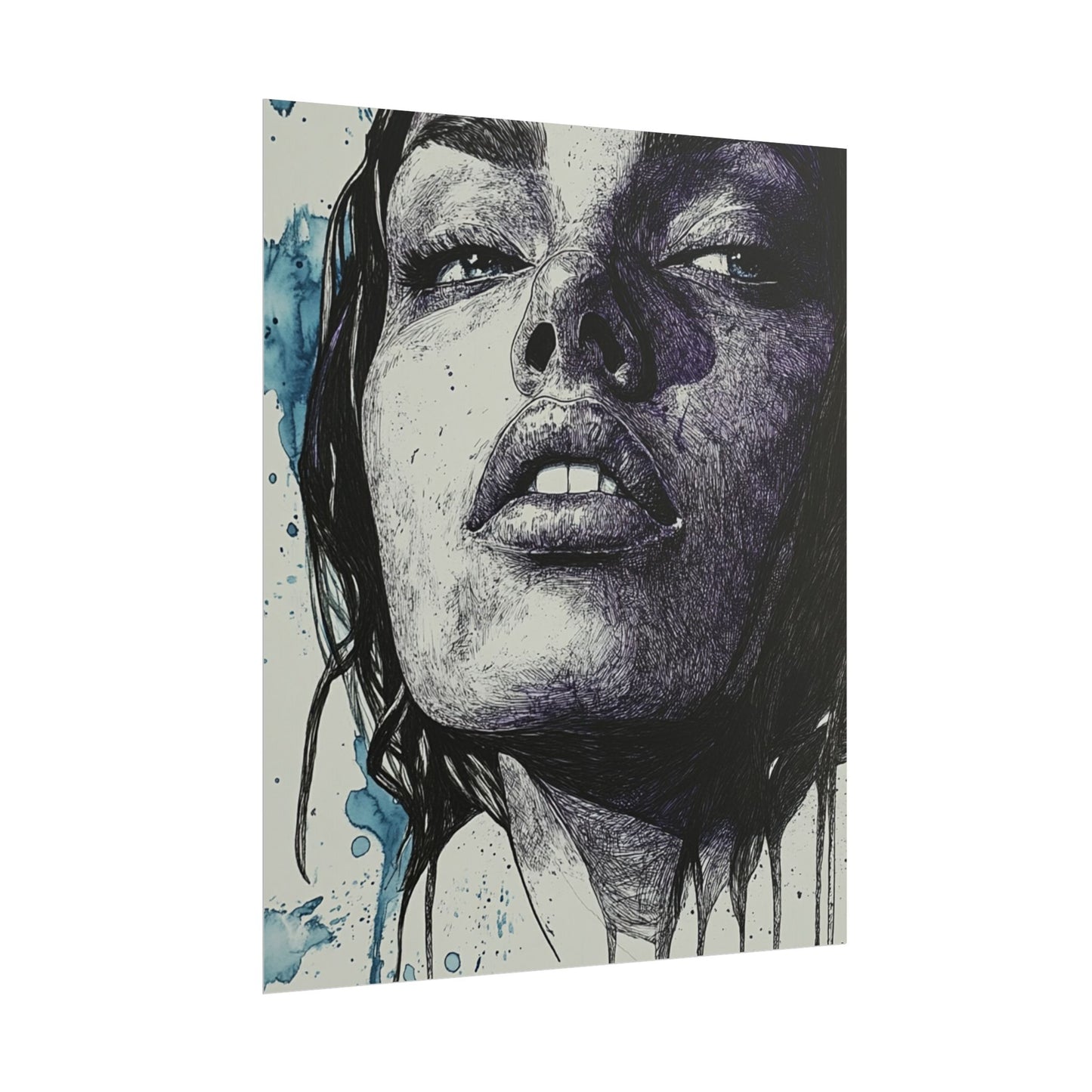 Raw Emotion - Abstract Portrait Print