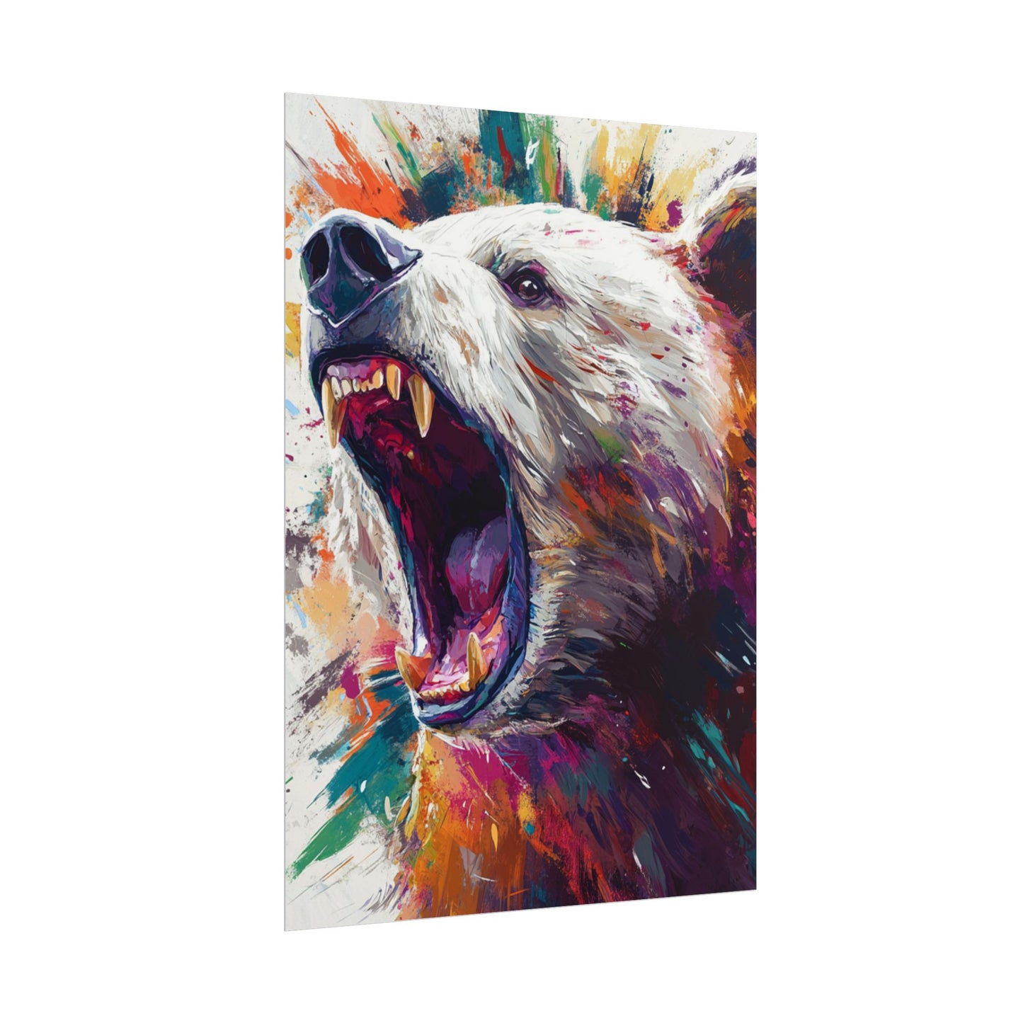 Roar of the Wild - Abstract Bear Art Print