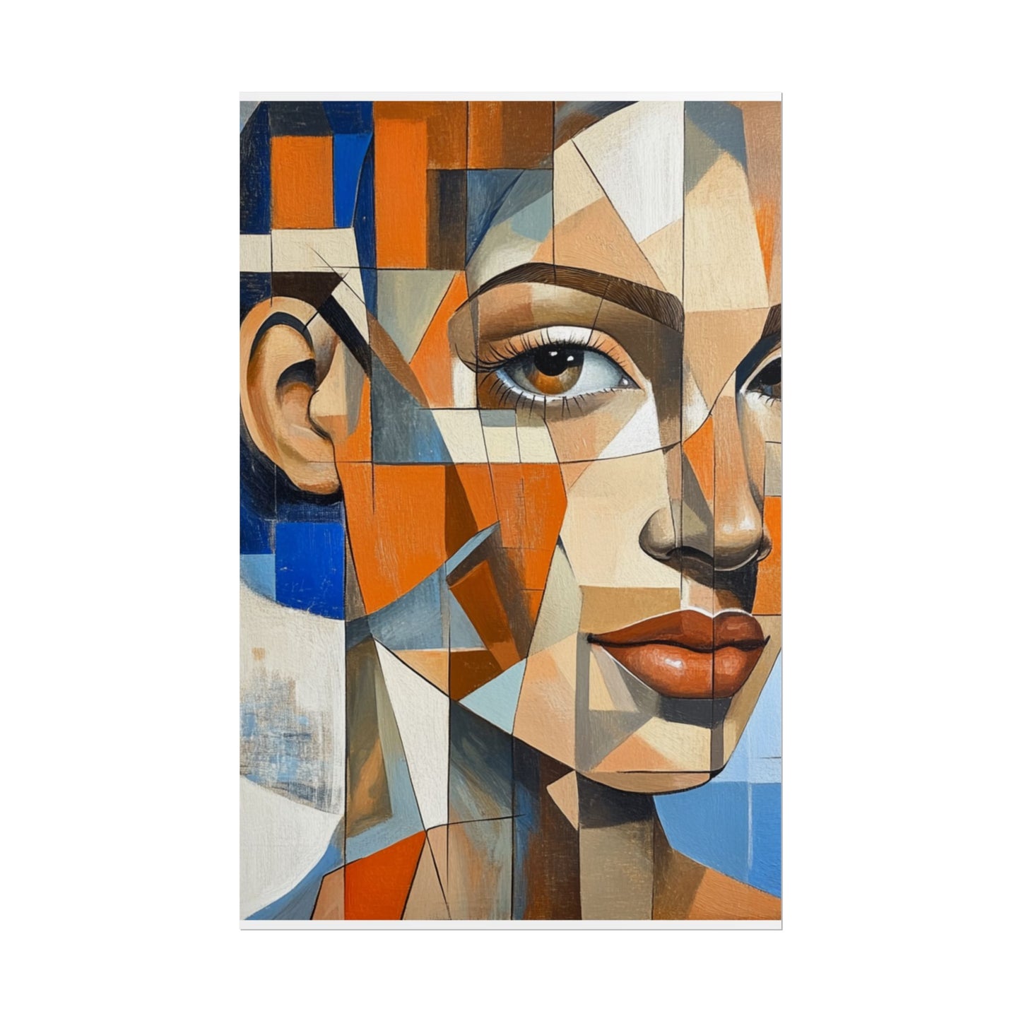 Geometric Harmony - Abstract Portrait Art Print