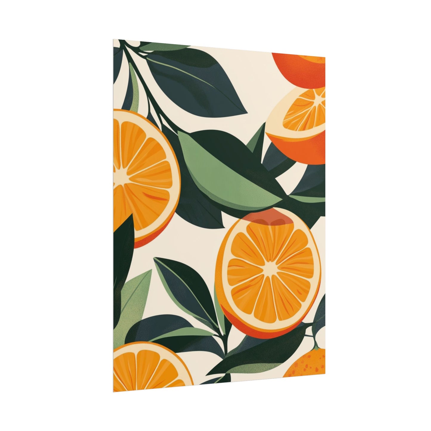 Citrus Fresh - Abstract Orange Art Print