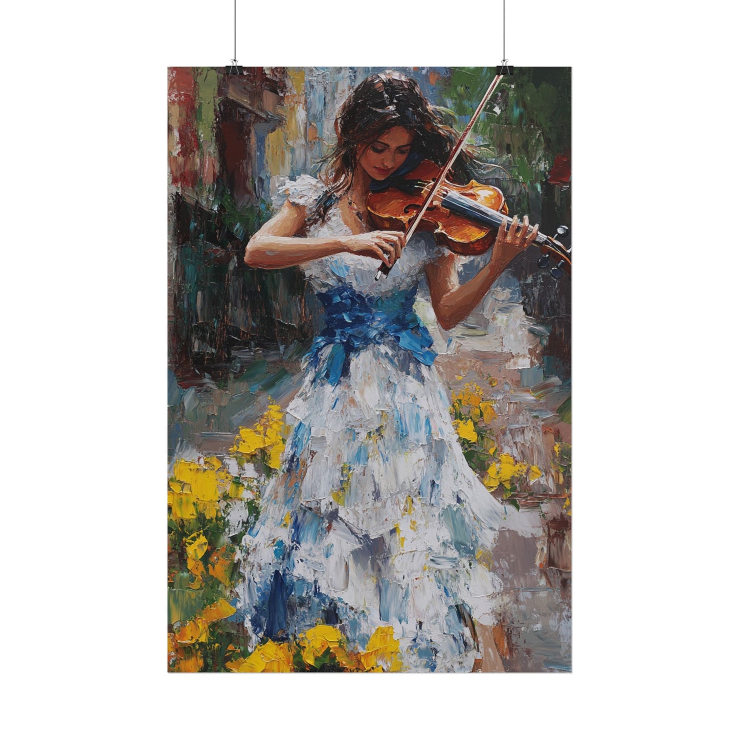 Melody in Motion - Impressionist Violinist Art Print