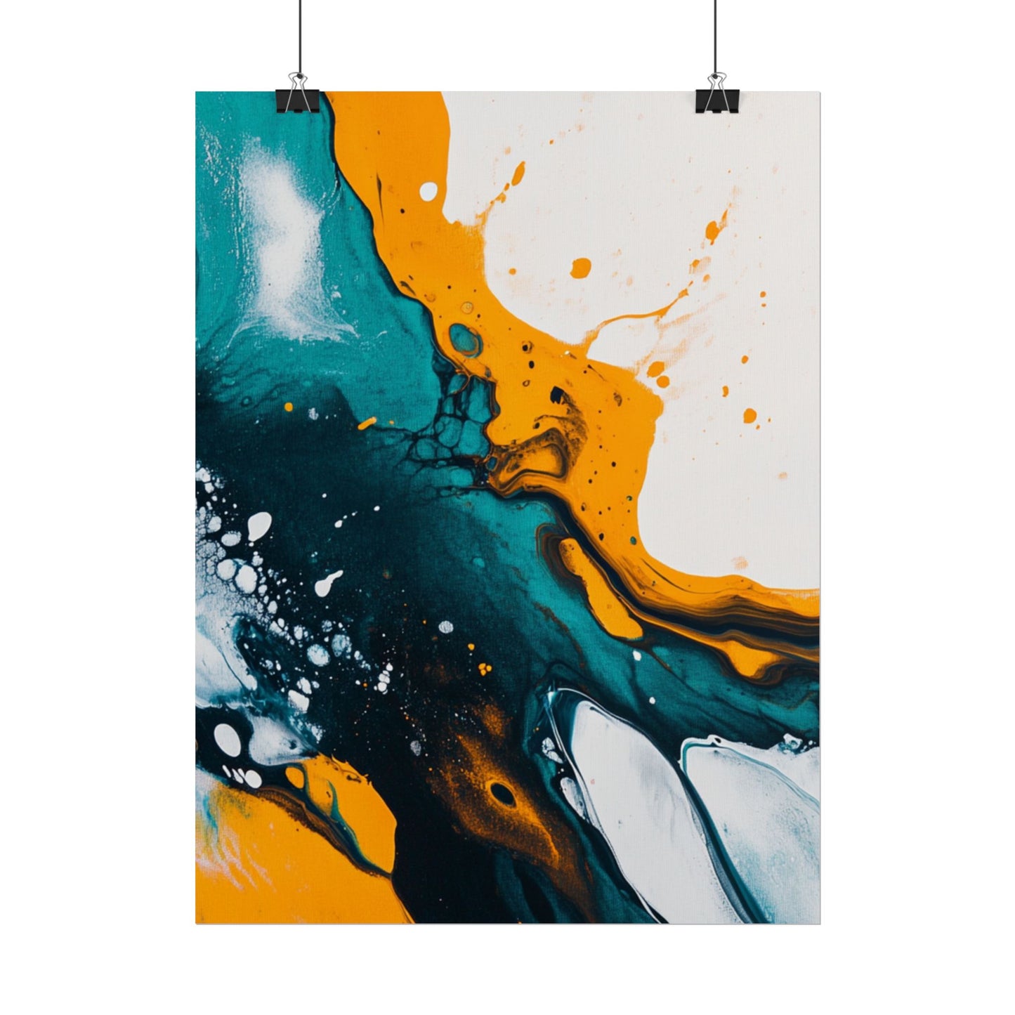 Fluid Harmony - Abstract Colour Flow Art Print