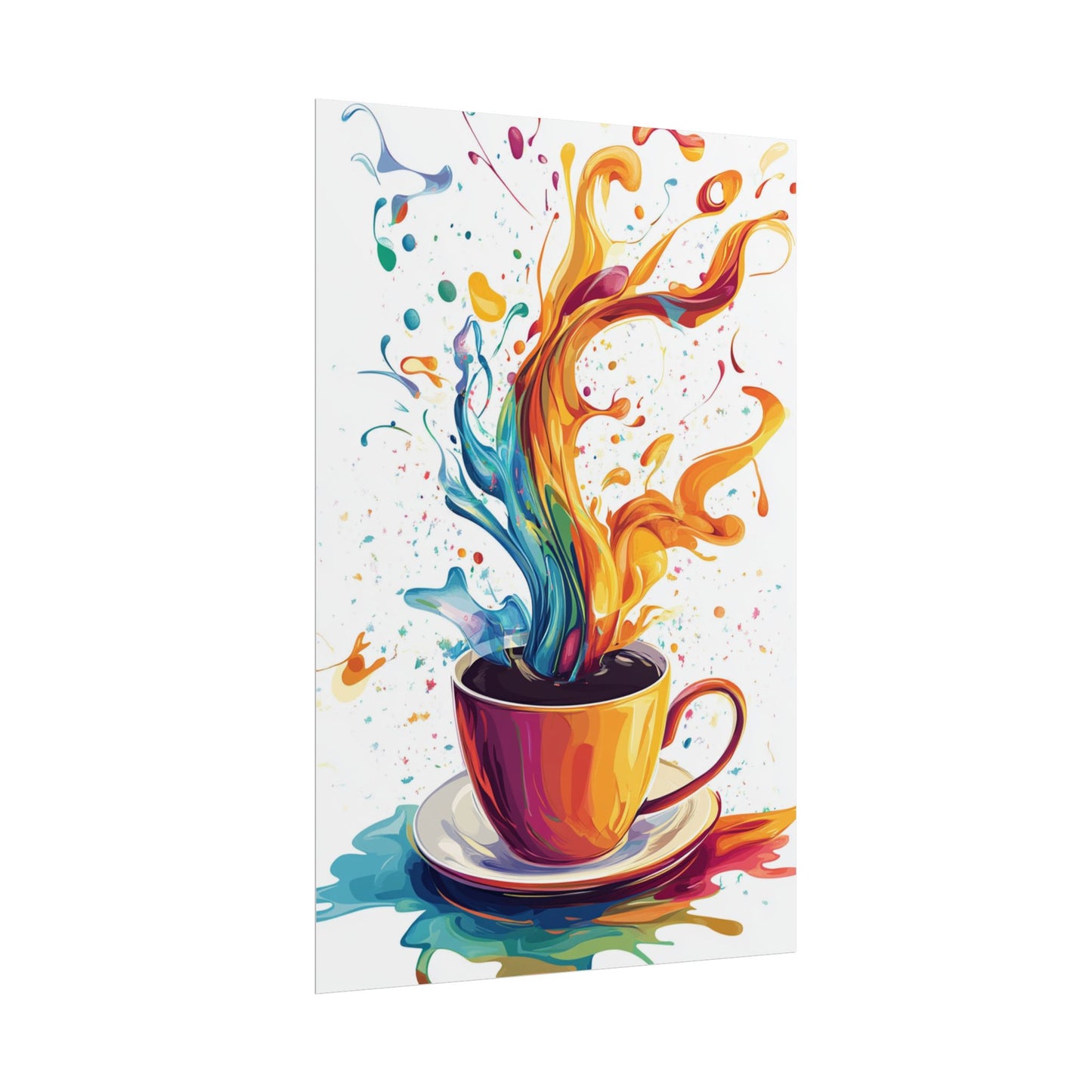 Vibrant Energy - Abstract Coffee Splash Art Print