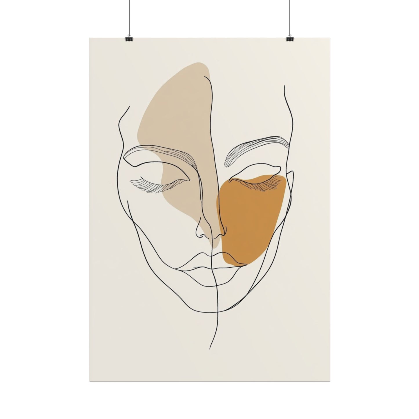 Serenity in Lines - Abstract Minimalist Portrait