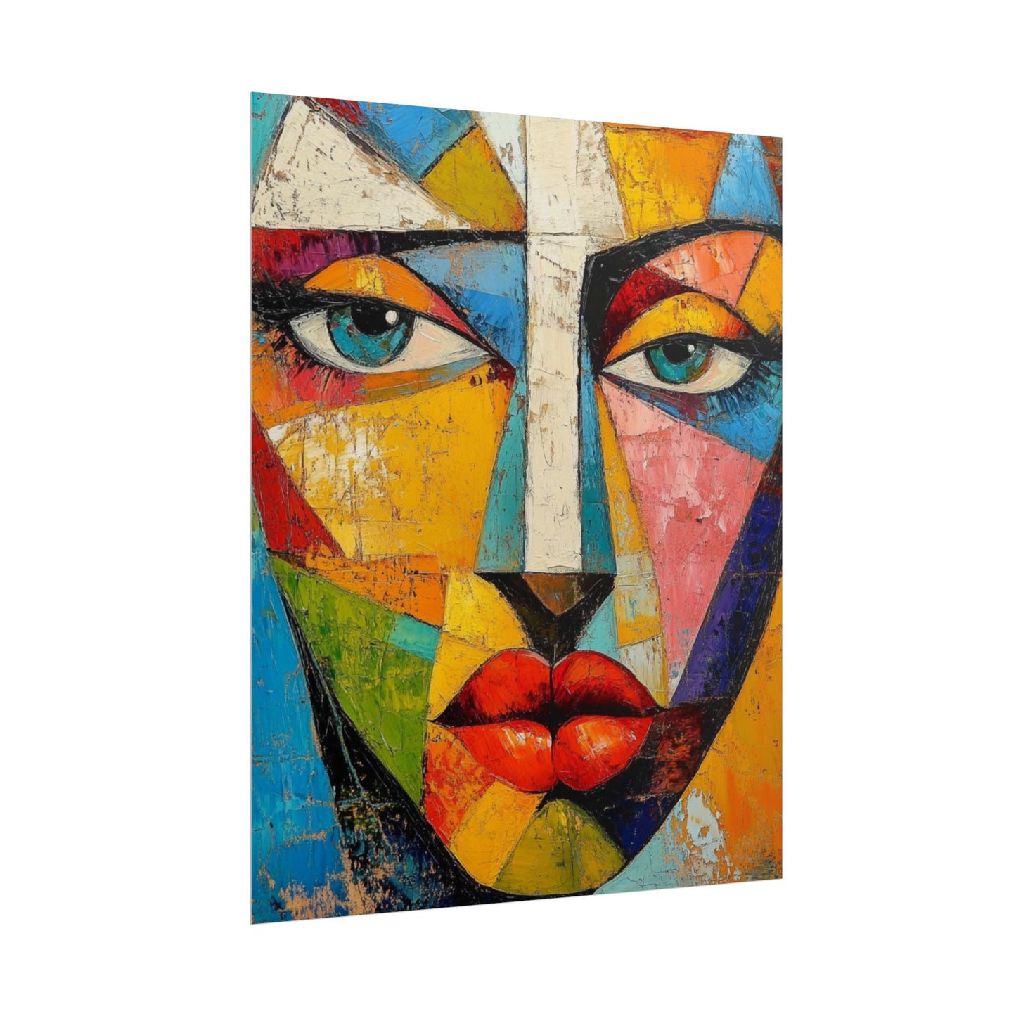 Vibrant Reflections - Abstract Face Art Print