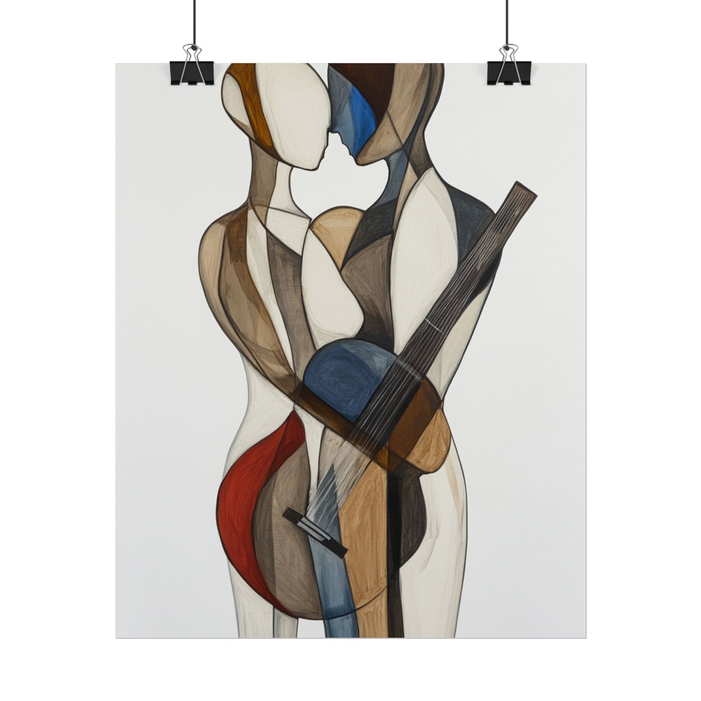 Harmonious Embrace - Abstract Figurative Art Print