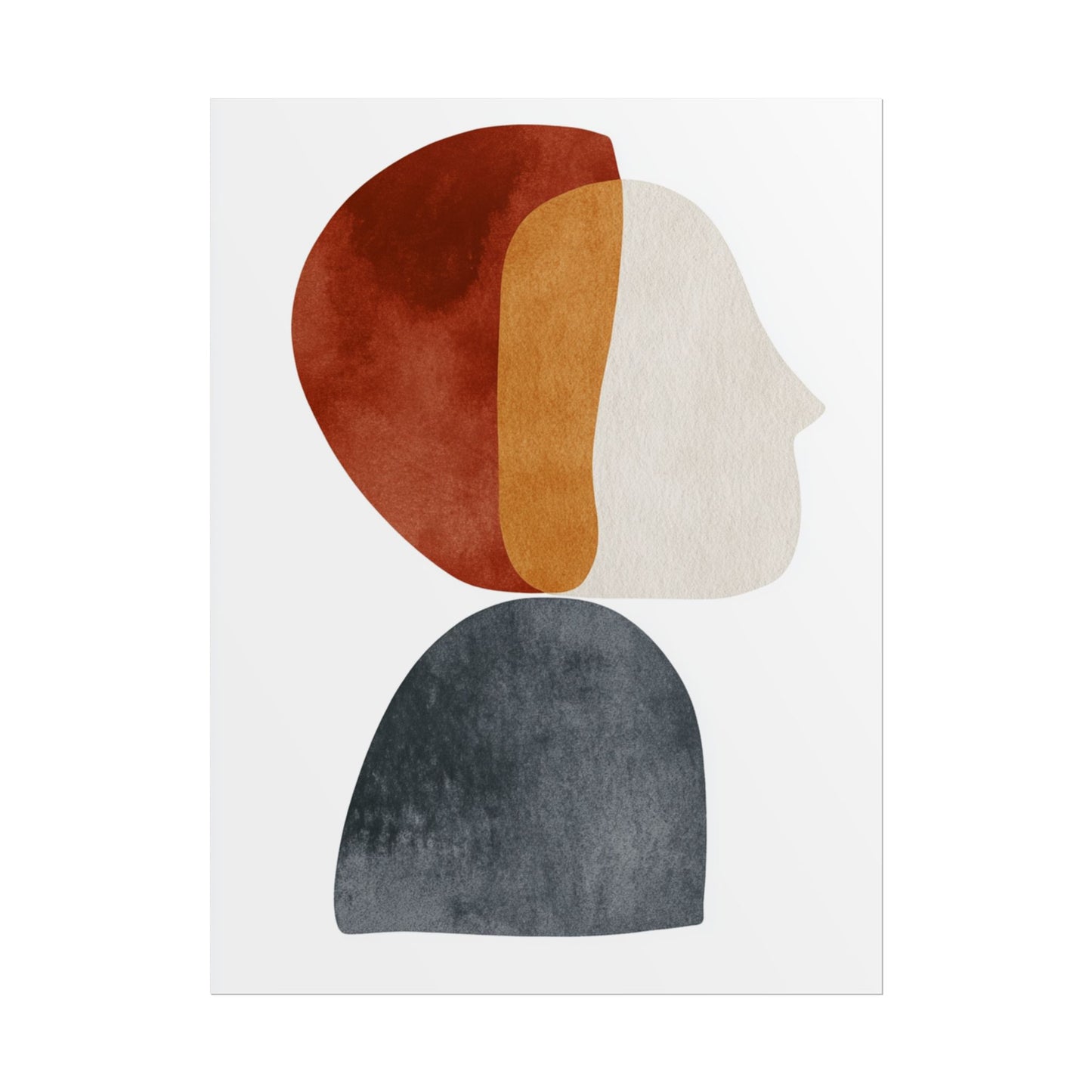 Layers of Thought - Abstract Profile Art Print