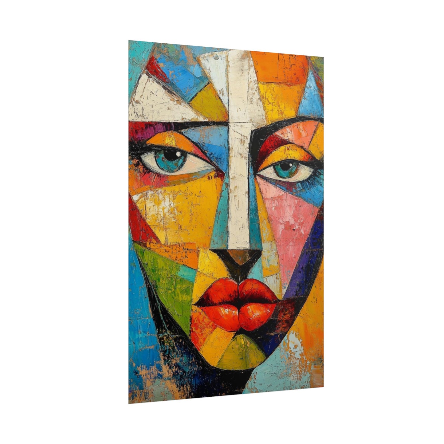 Vibrant Reflections - Abstract Face Art Print