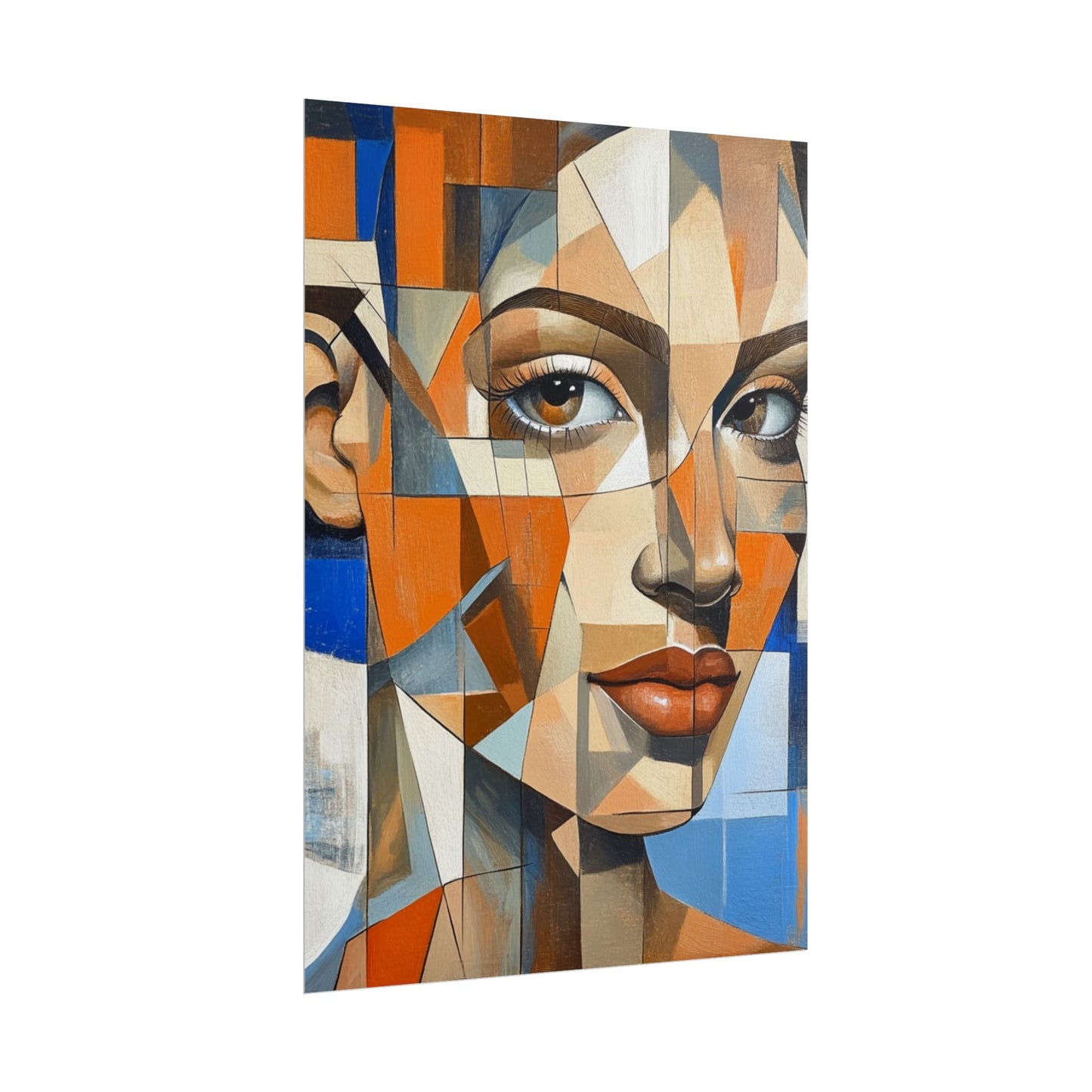 Geometric Harmony - Abstract Portrait Art Print