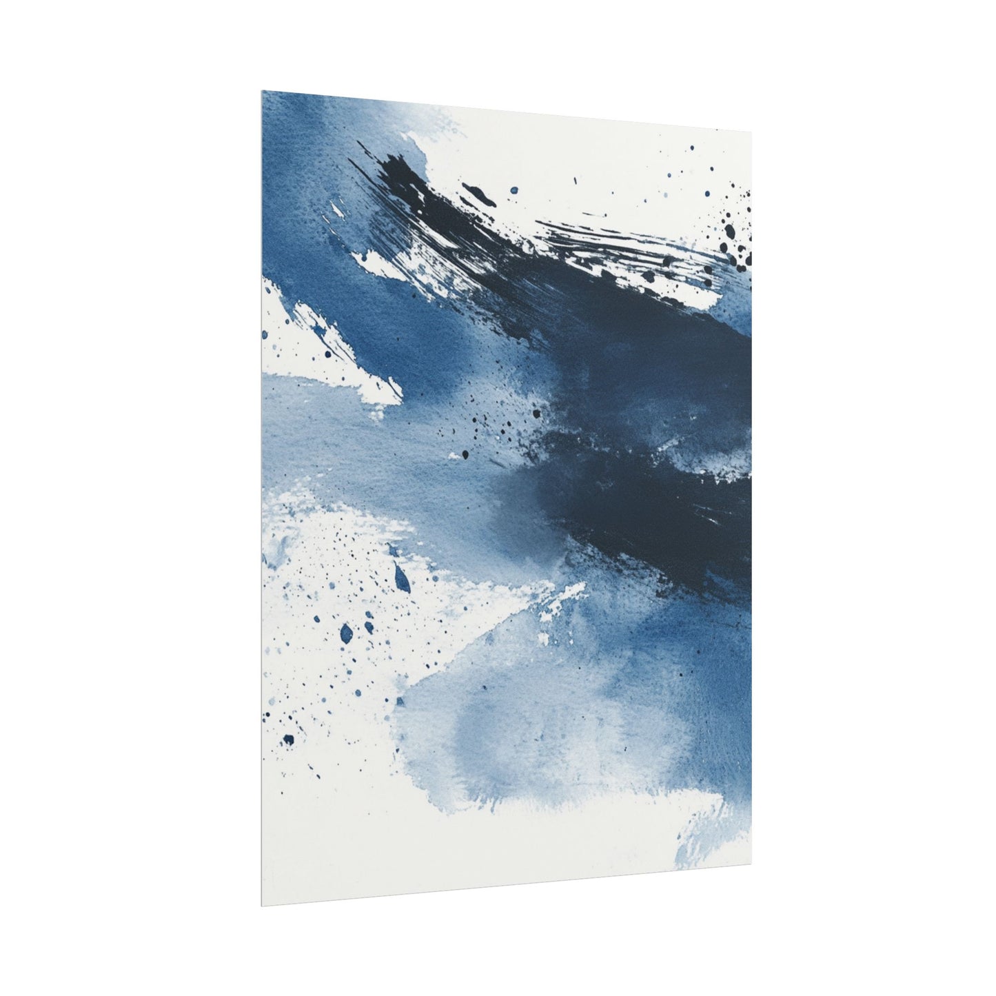 Midnight Blue - Abstract Watercolour Print