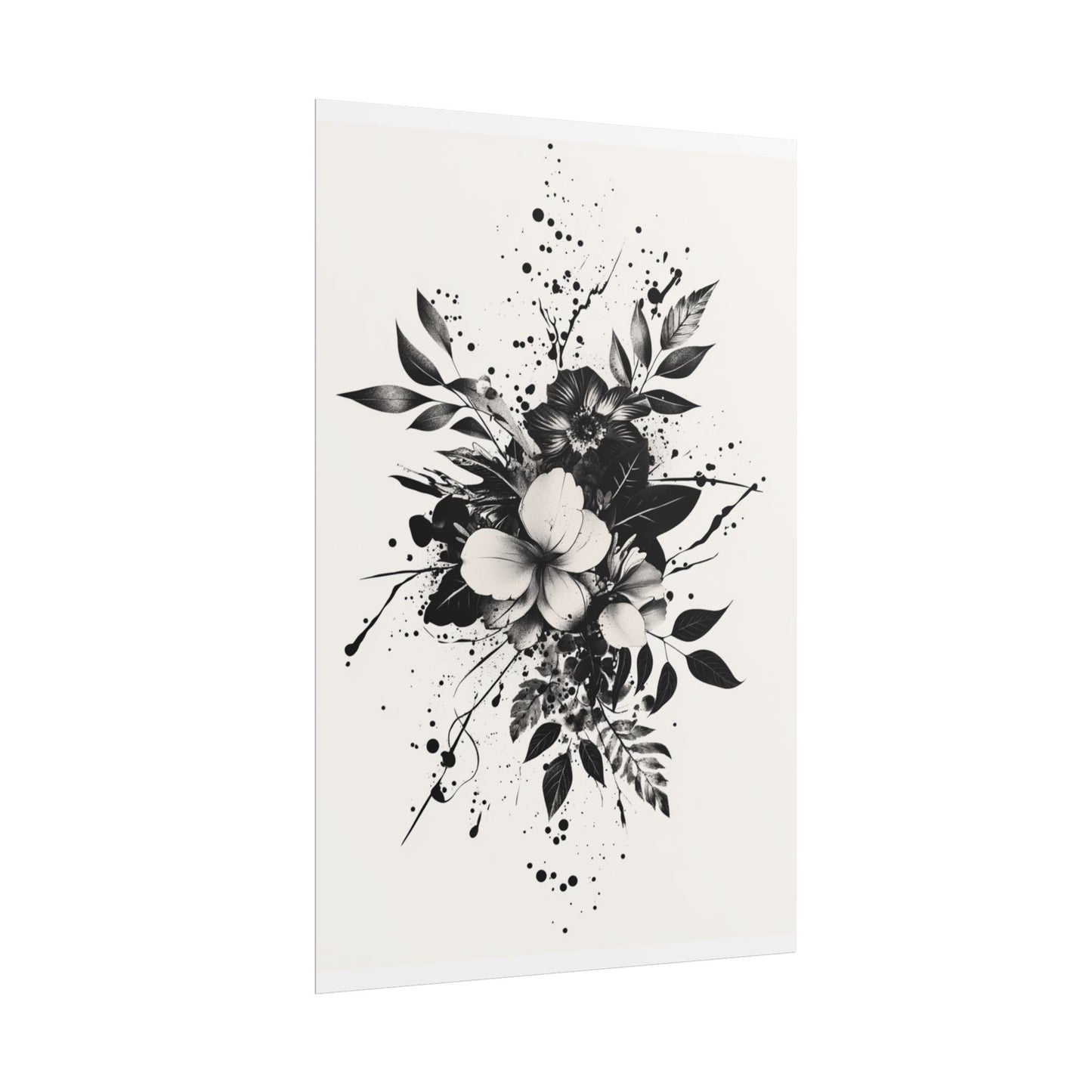 Ink Bloom - Abstract Floral Art Print