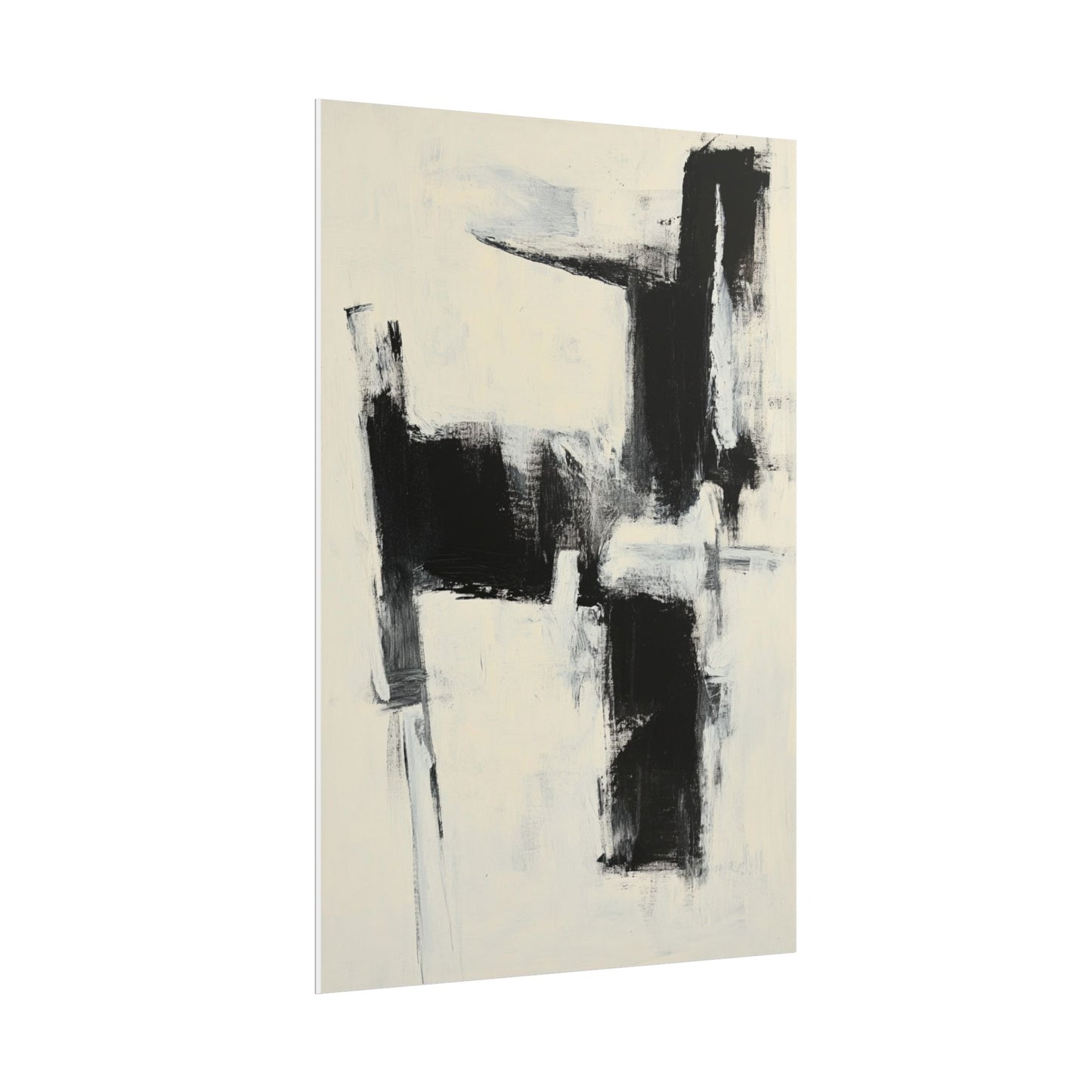 Monochrome Balance - Abstract Expressionist Art Print