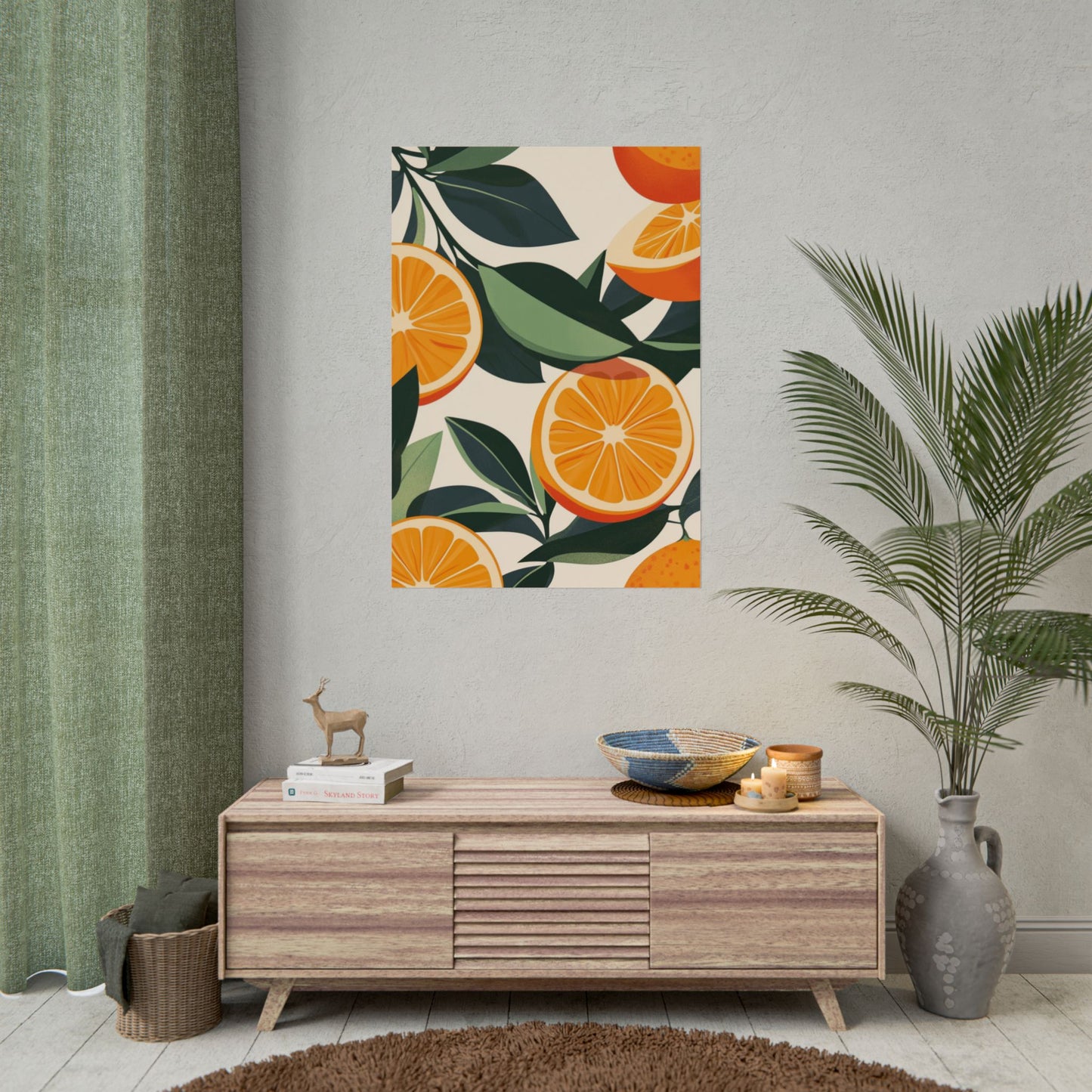 Citrus Fresh - Abstract Orange Art Print