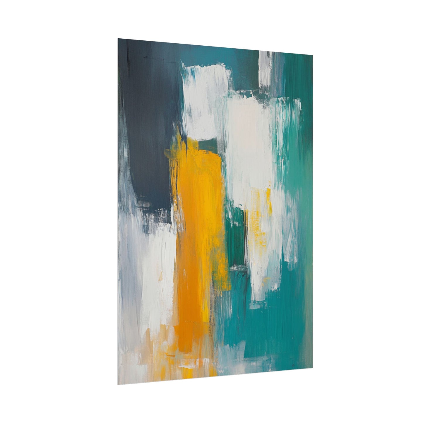 Vibrant Contrasts - Bold Abstract Expressionism Print