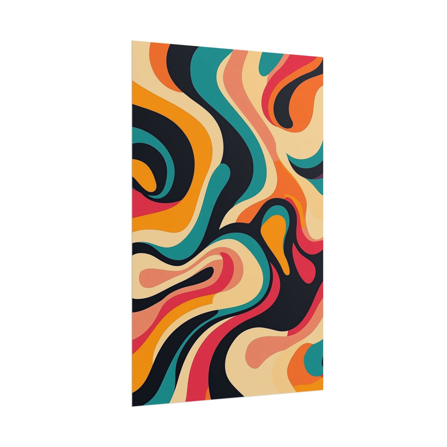 Retro Wave Fusion - Abstract Art Print