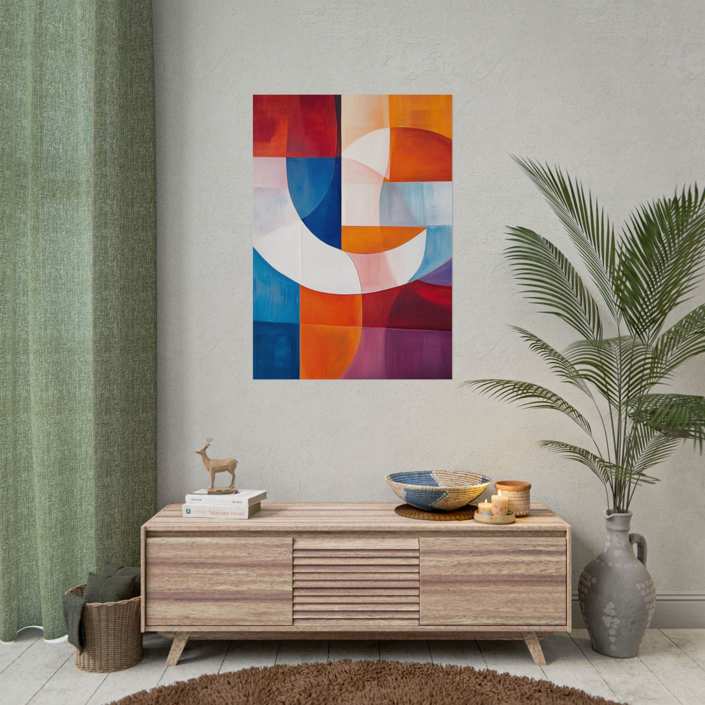 Geometric Harmony - Vibrant Abstract Art Print