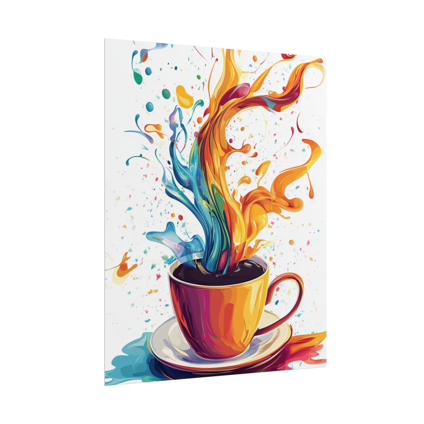 Vibrant Energy - Abstract Coffee Splash Art Print