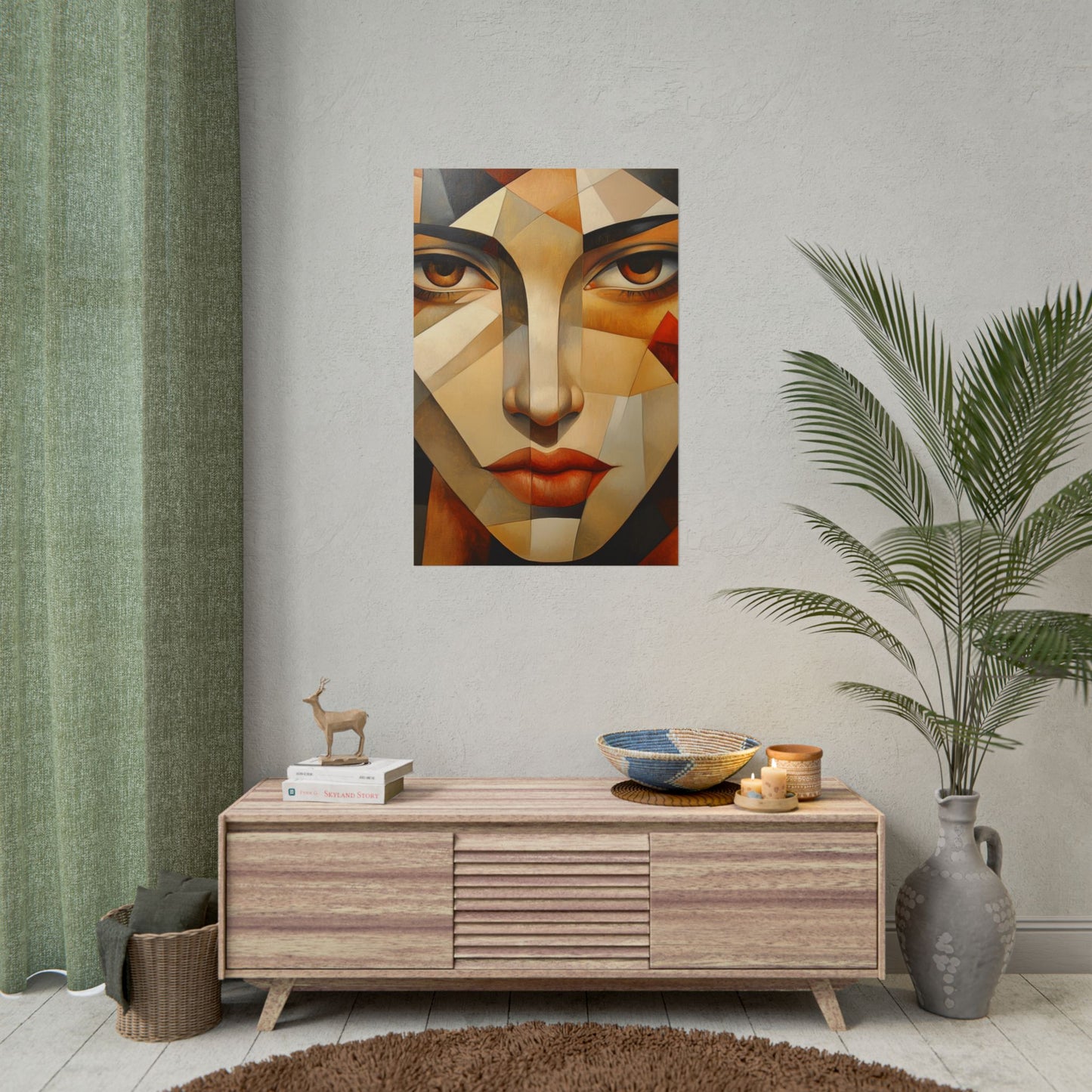 Facets of Emotion - Abstract Geometric Portrait Art Print