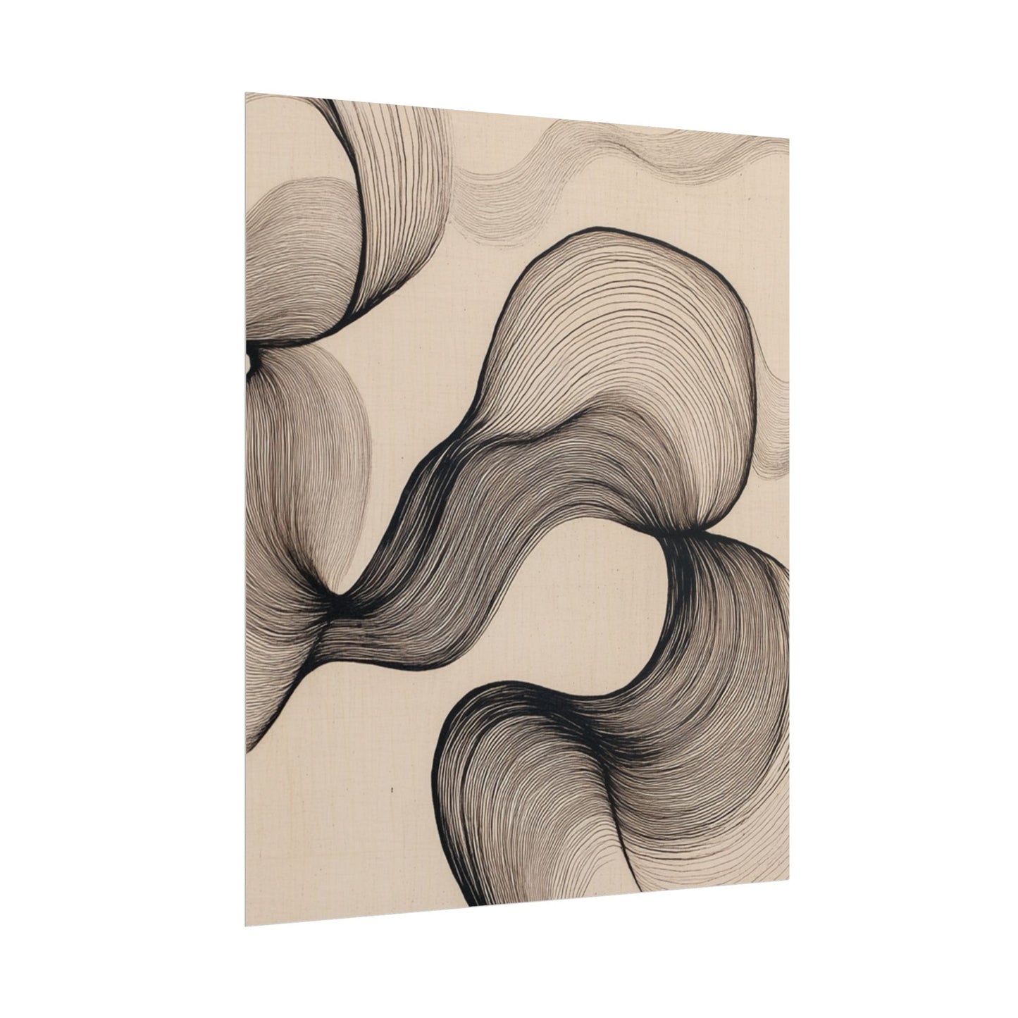 Flowing Lines - Minimalist Abstract Art Print