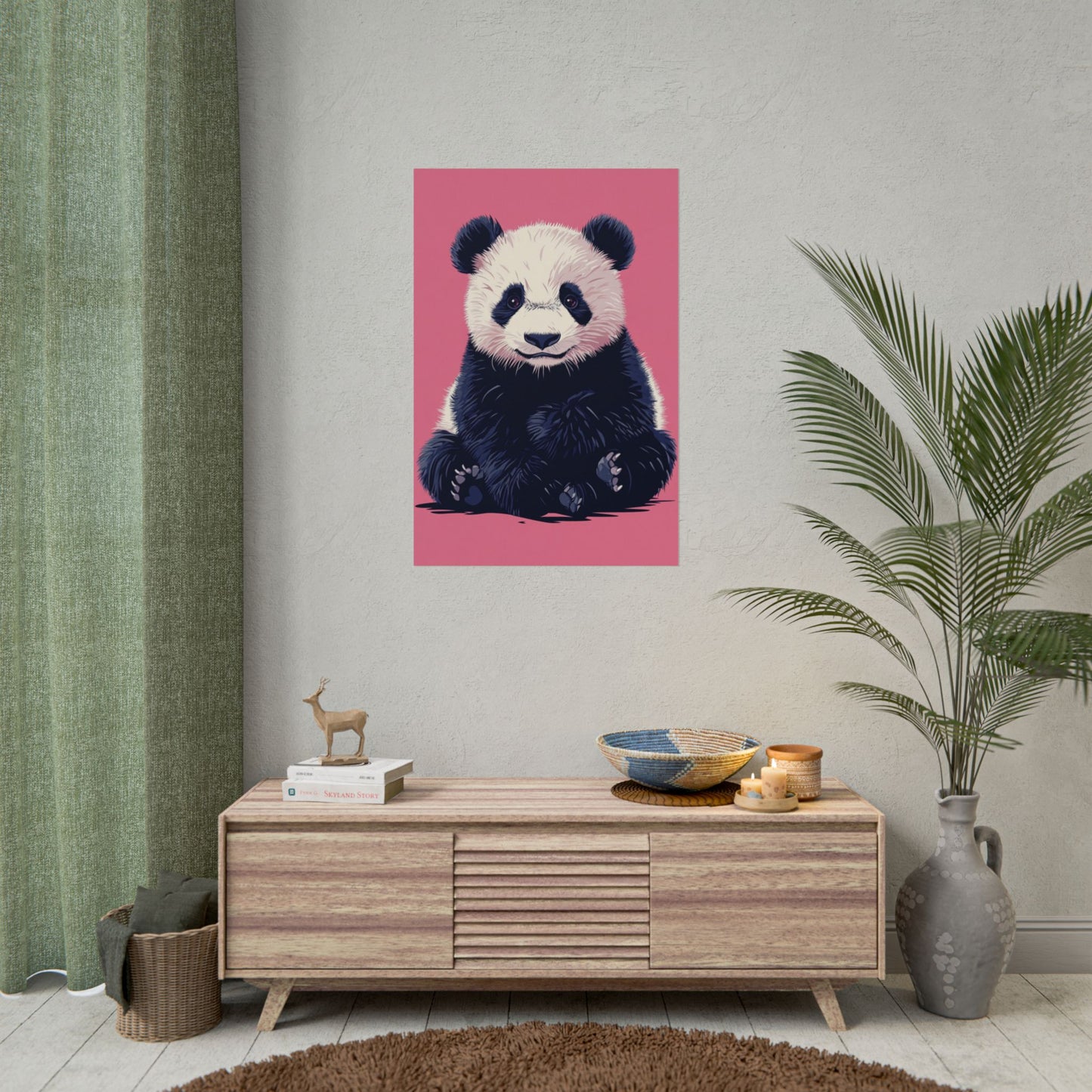 Adorable Panda Bliss - Abstract Art Print