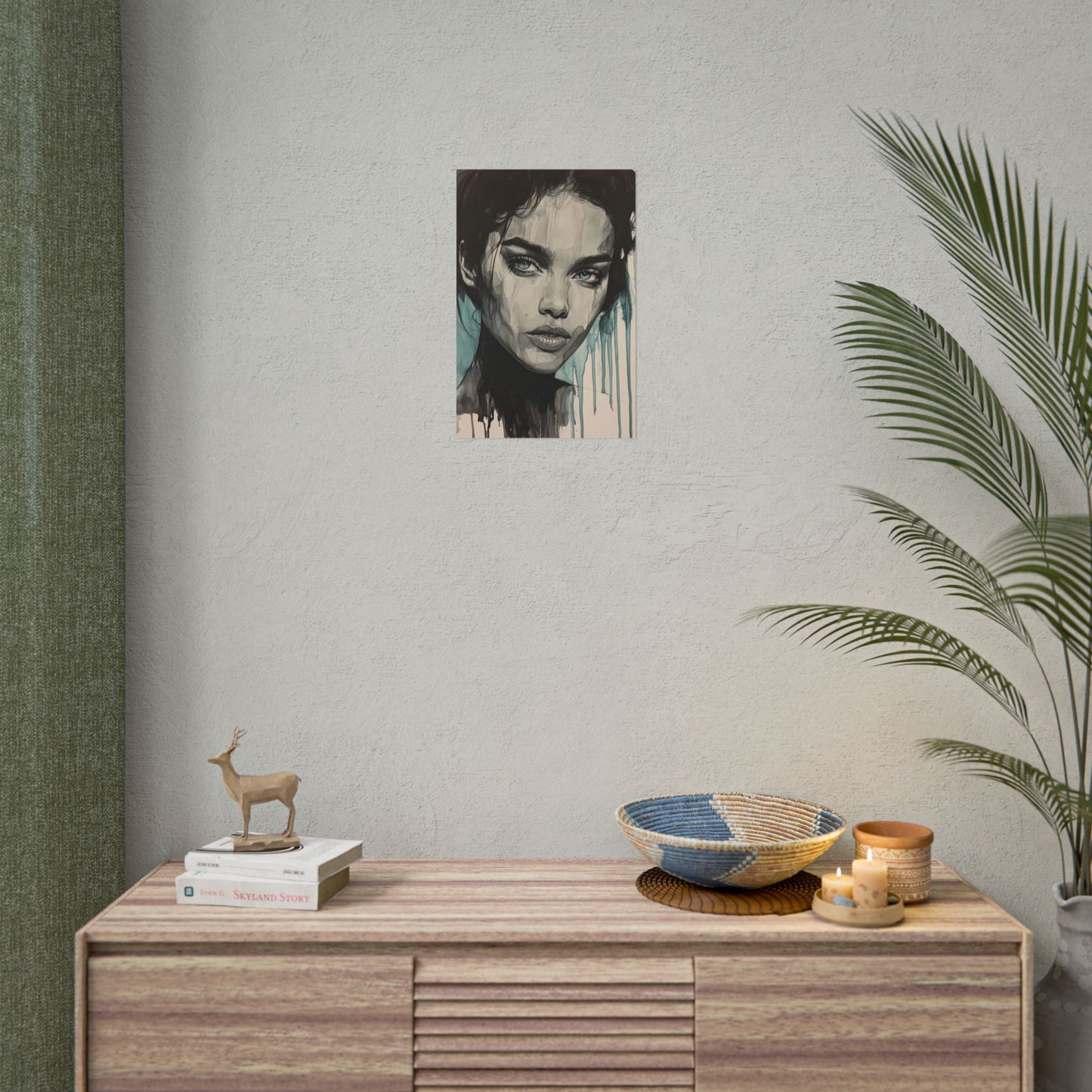 Stormy Gaze - Abstract Portrait Print