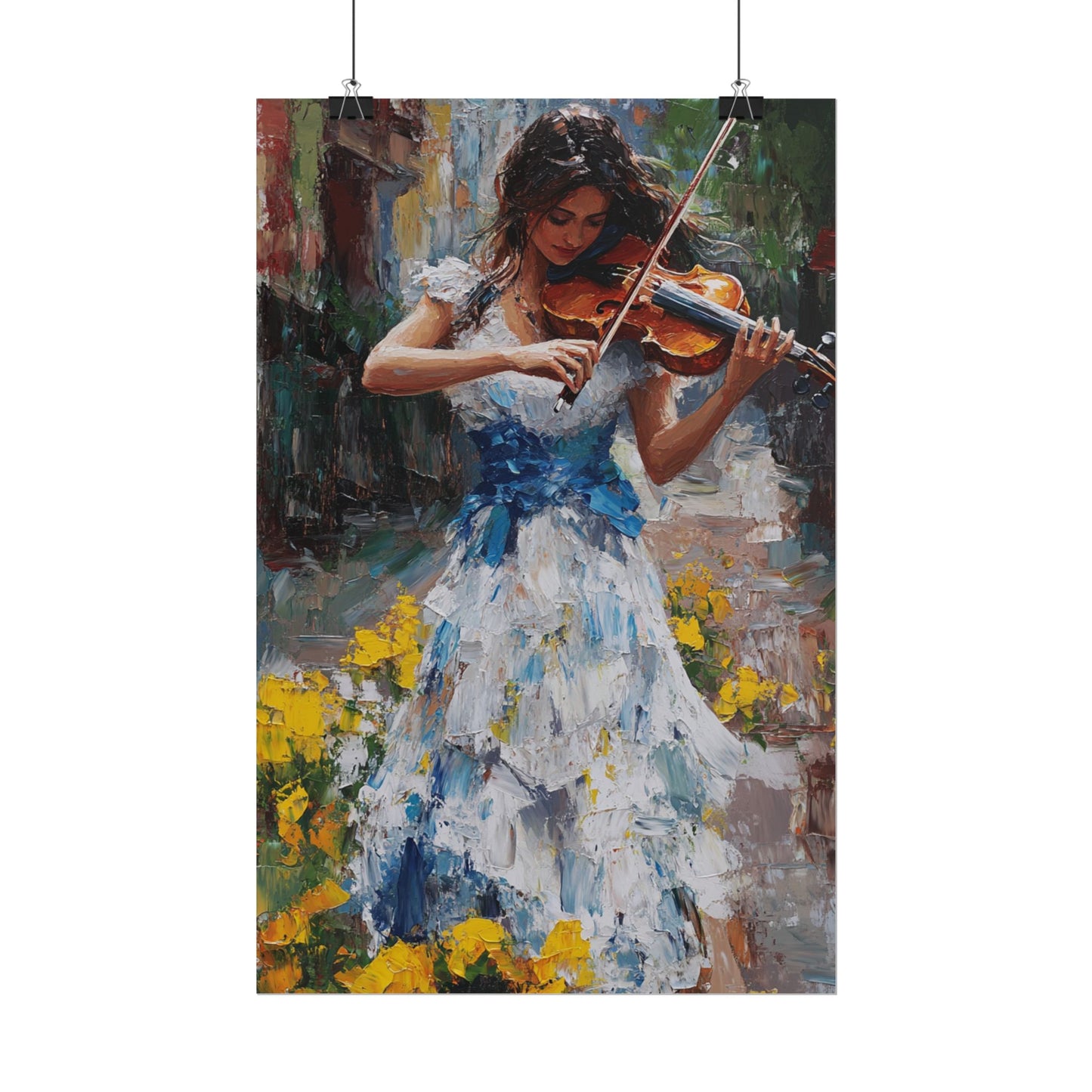 Melody in Motion - Impressionist Violinist Art Print