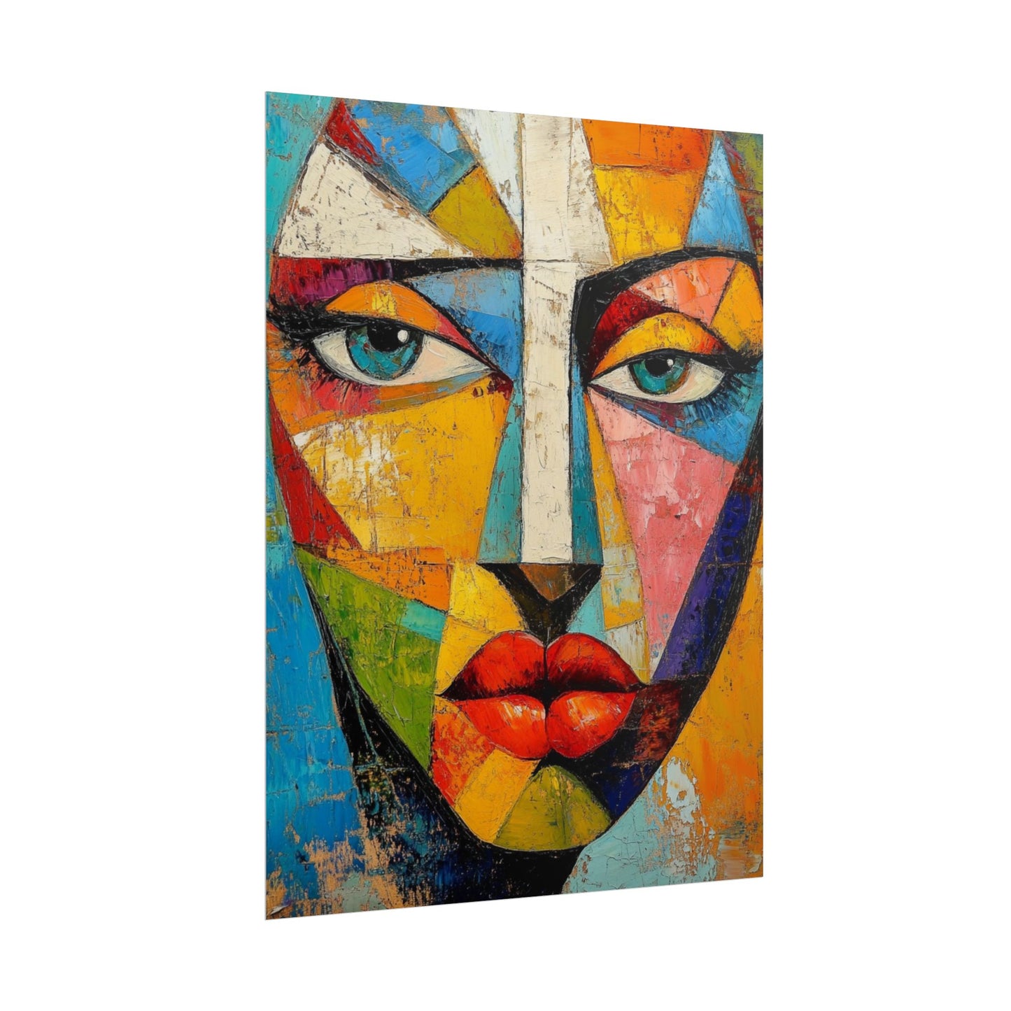 Vibrant Reflections - Abstract Face Art Print