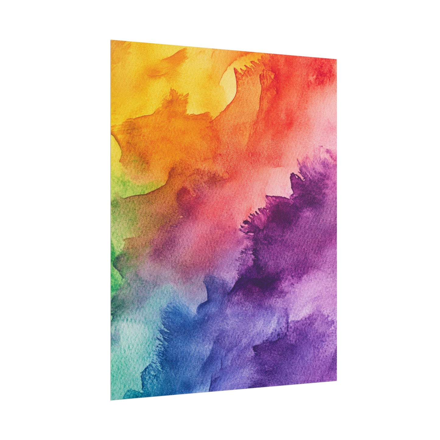 Spectrum of Serenity - Vibrant Abstract Watercolour Art