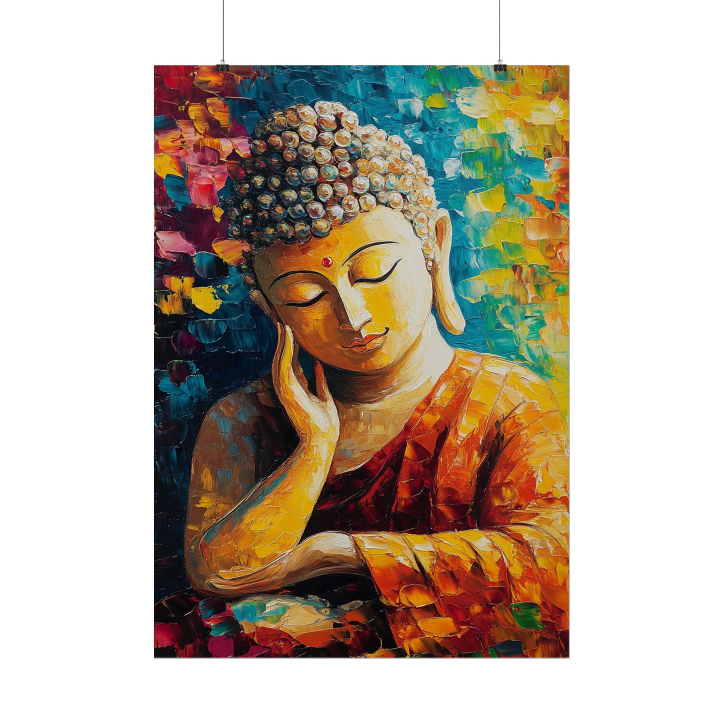 Meditative Buddha - Abstract Expressionism Art Print