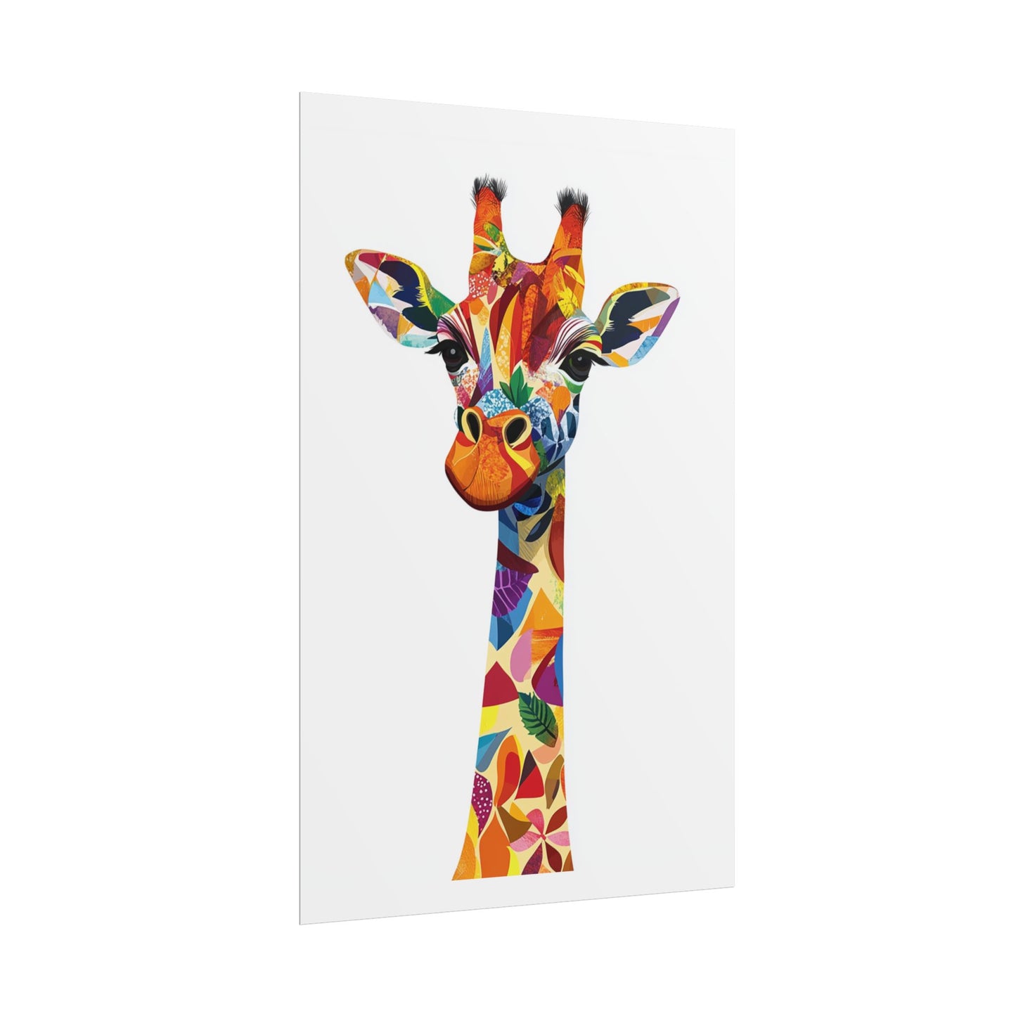 Vibrant Giraffe - Abstract Animal Art Print