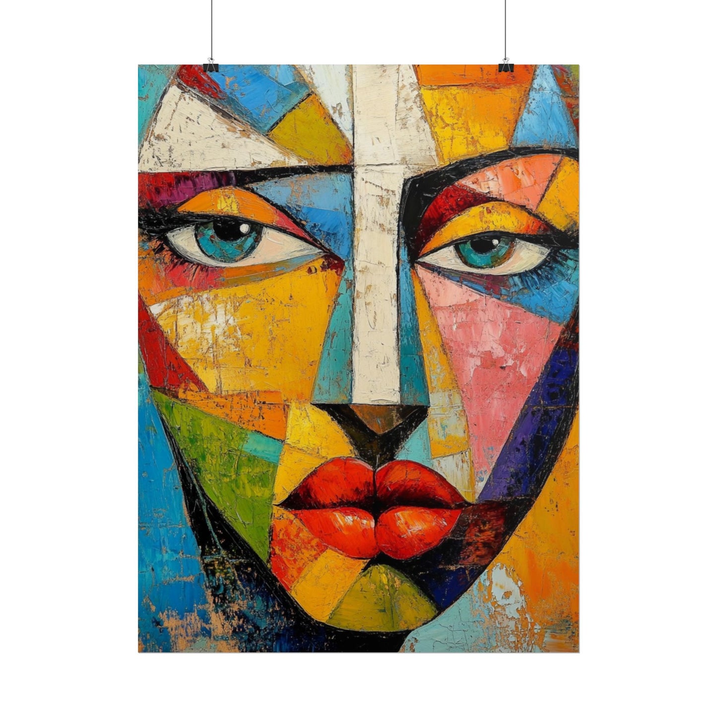 Vibrant Reflections - Abstract Face Art Print