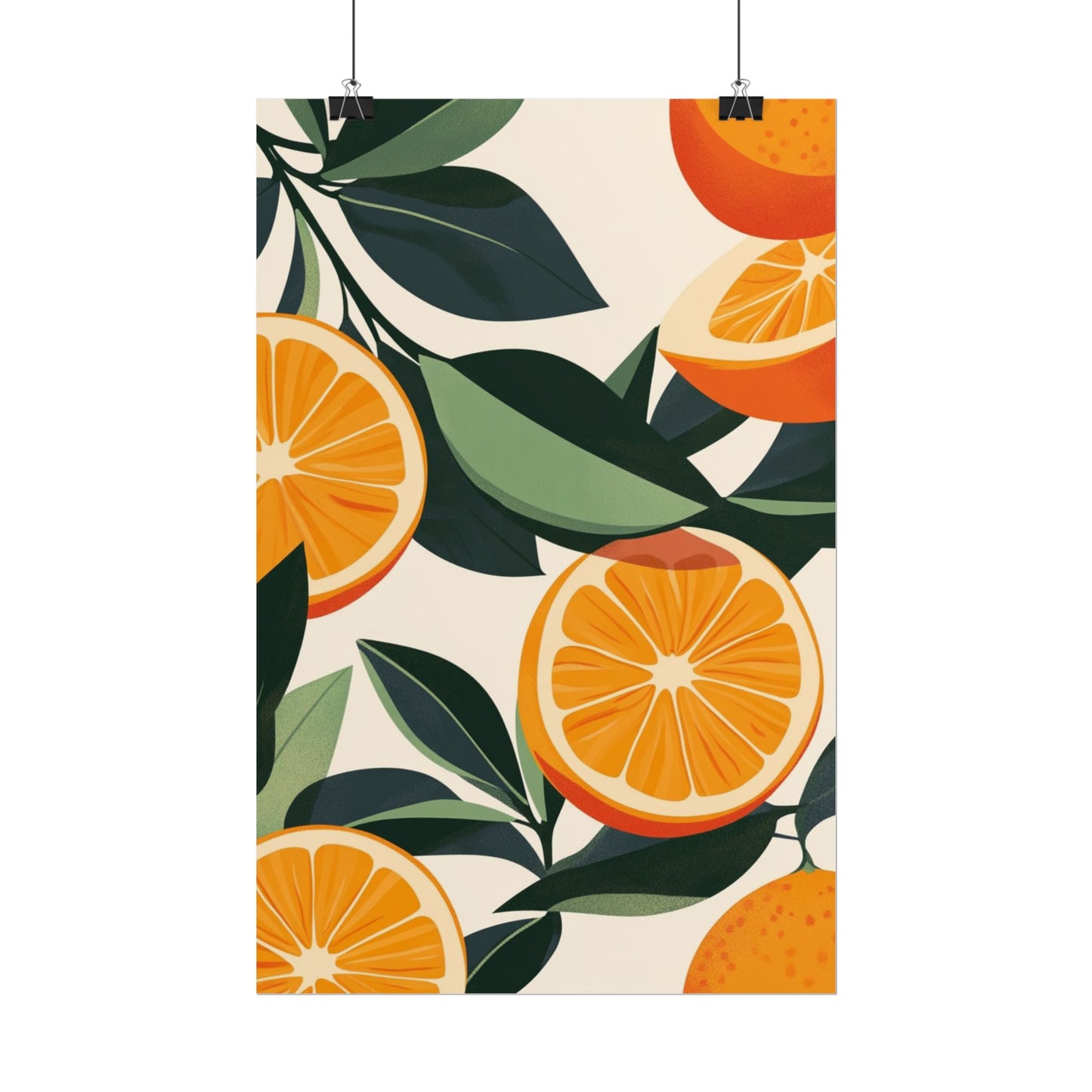 Citrus Fresh - Abstract Orange Art Print