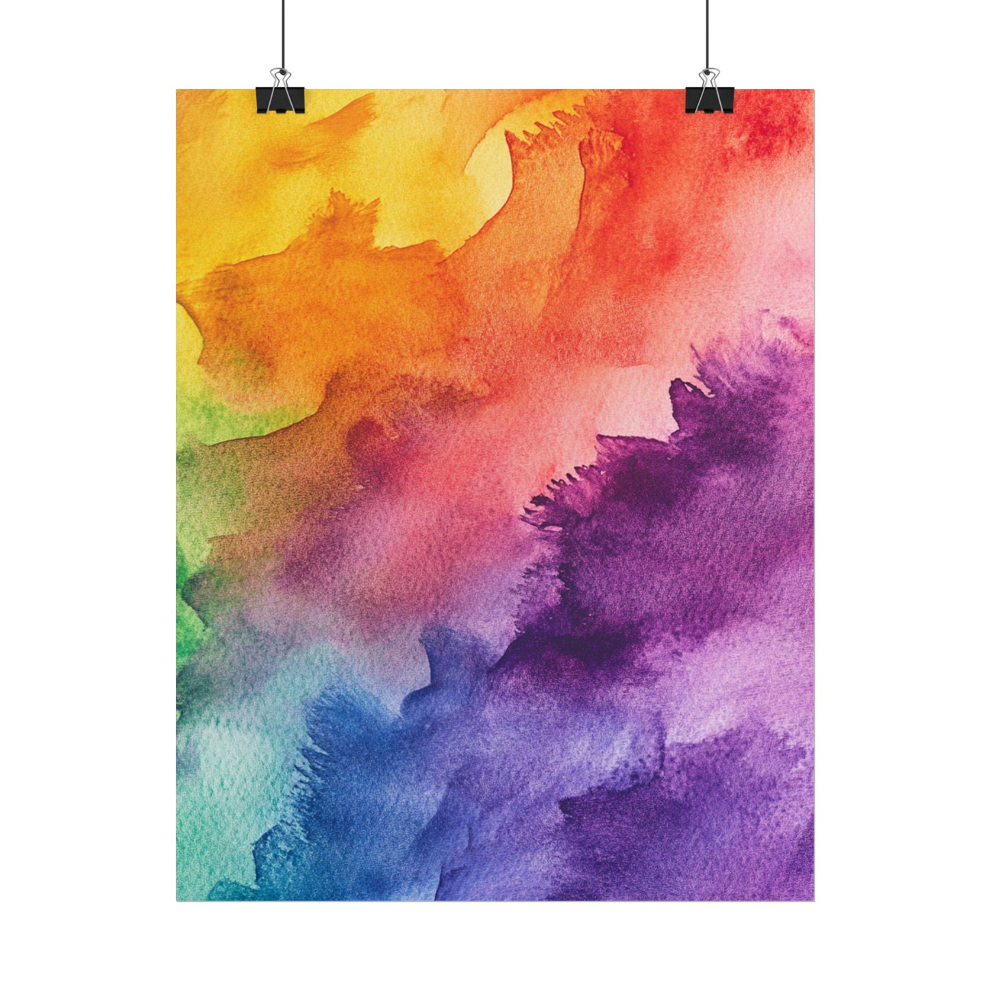 Spectrum of Serenity - Vibrant Abstract Watercolour Art