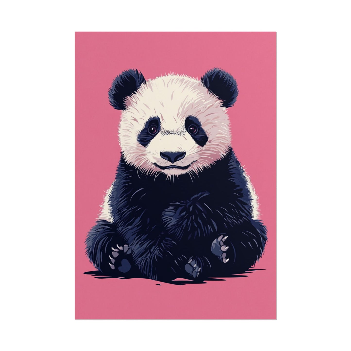 Adorable Panda Bliss - Abstract Art Print