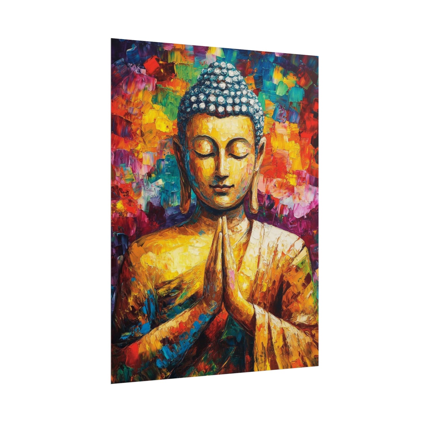 Vibrant Buddha - Abstract Spiritual Art Print