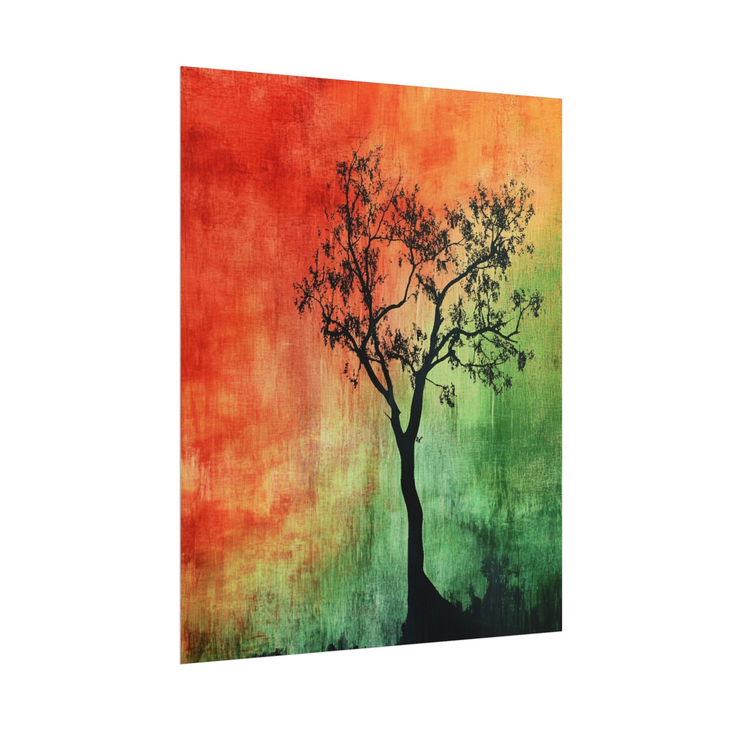 Autumnal Silhouette - Abstract Tree Art Print