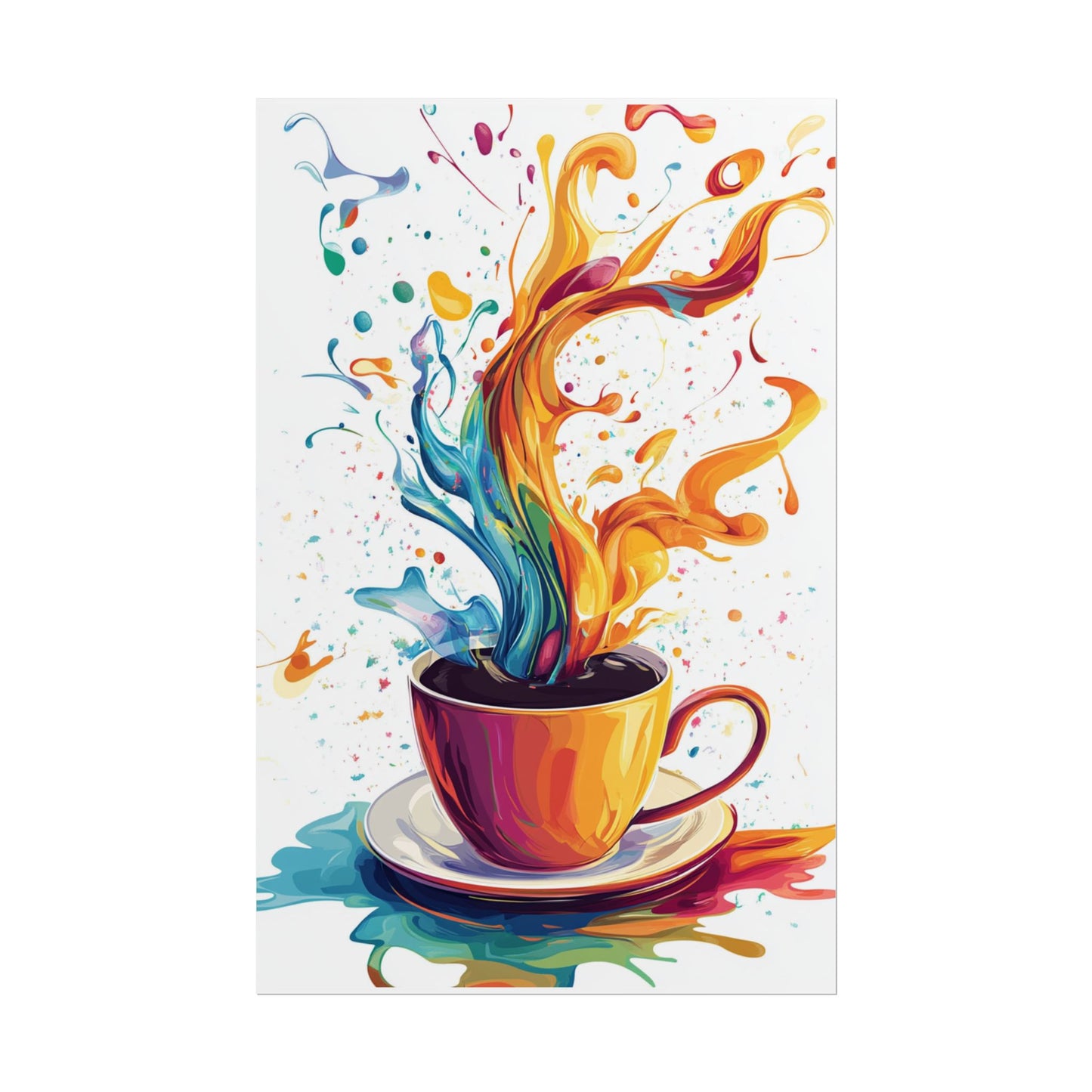 Vibrant Energy - Abstract Coffee Splash Art Print