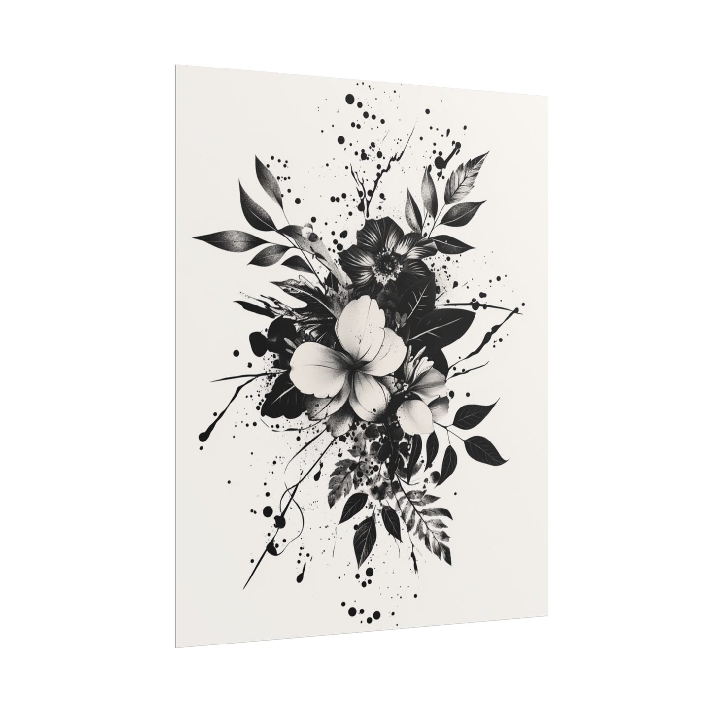 Ink Bloom - Abstract Floral Art Print