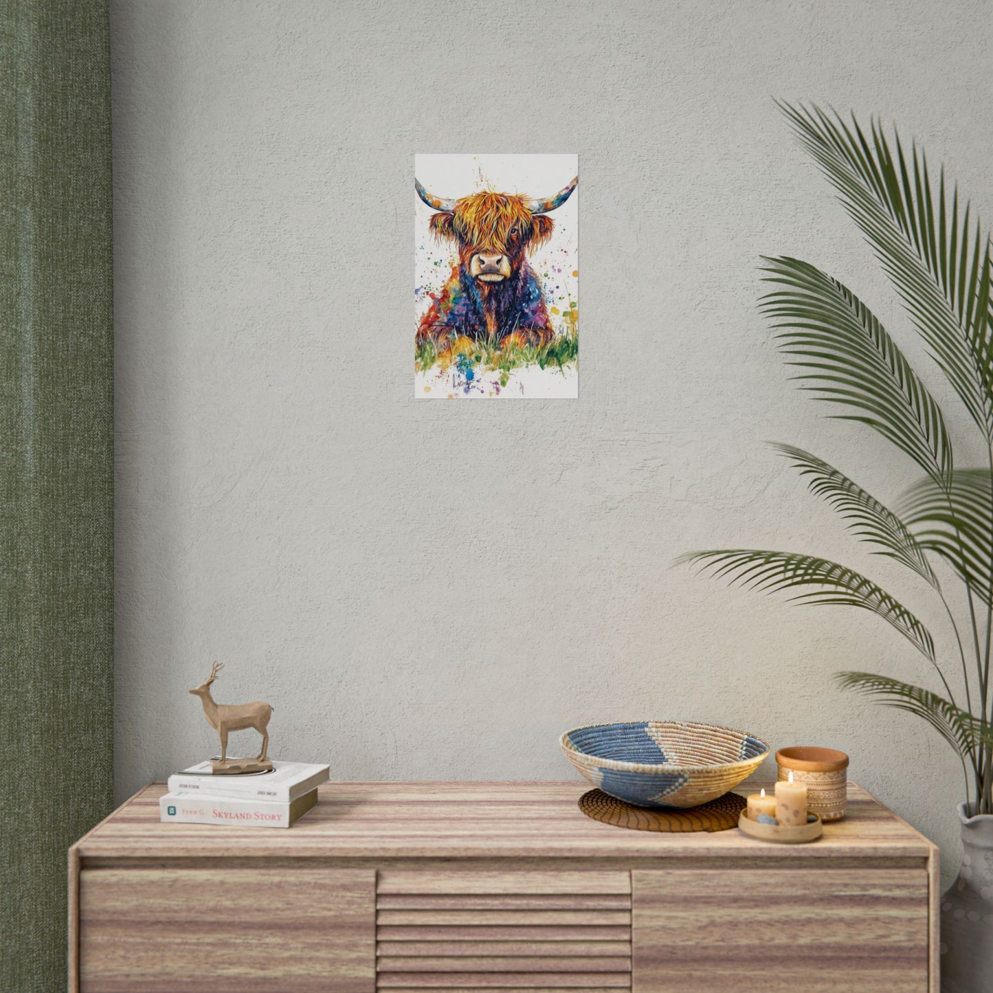 Highland Harmony - Abstract Highland Cow Art Print