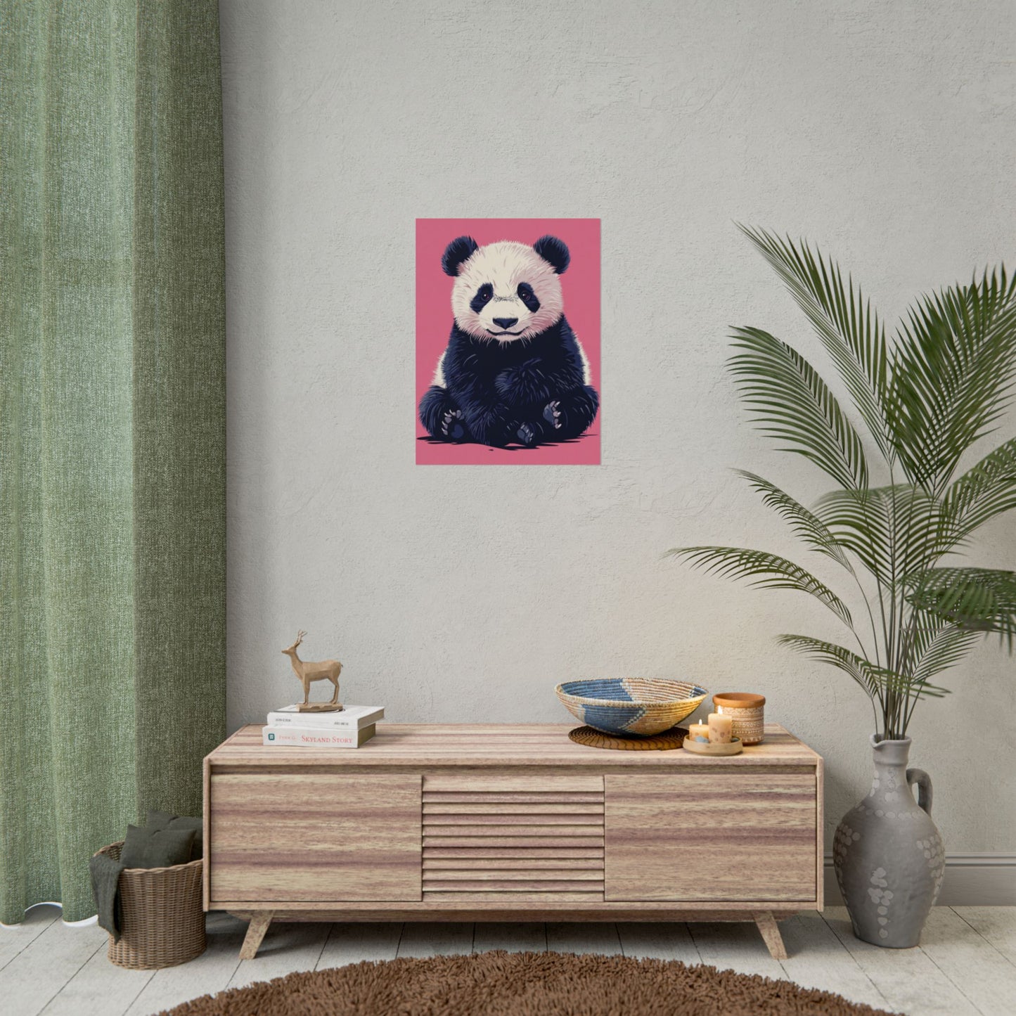 Adorable Panda Bliss - Abstract Art Print