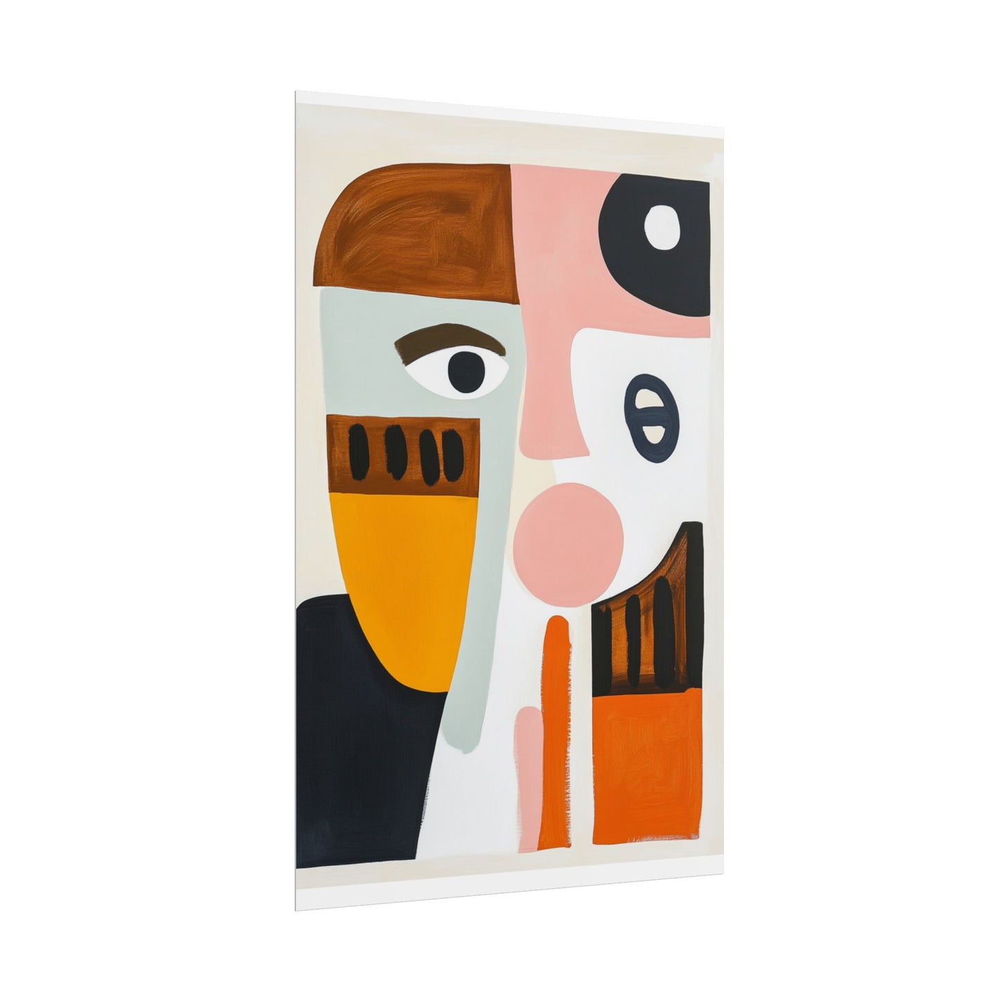 Modern Faces - Geometric Abstract Art Print