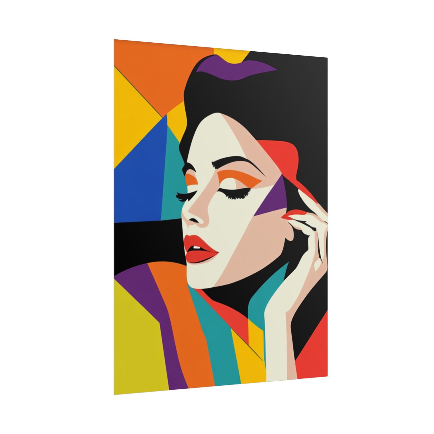 Vibrant Pop Art Portrait - Abstract Woman Art Print