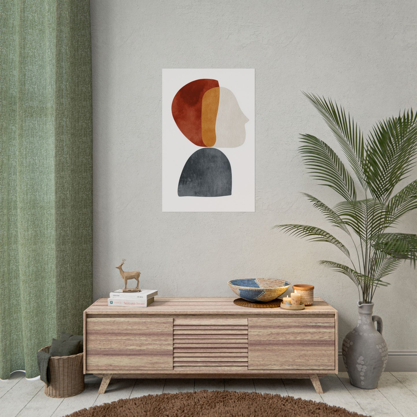 Layers of Thought - Abstract Profile Art Print