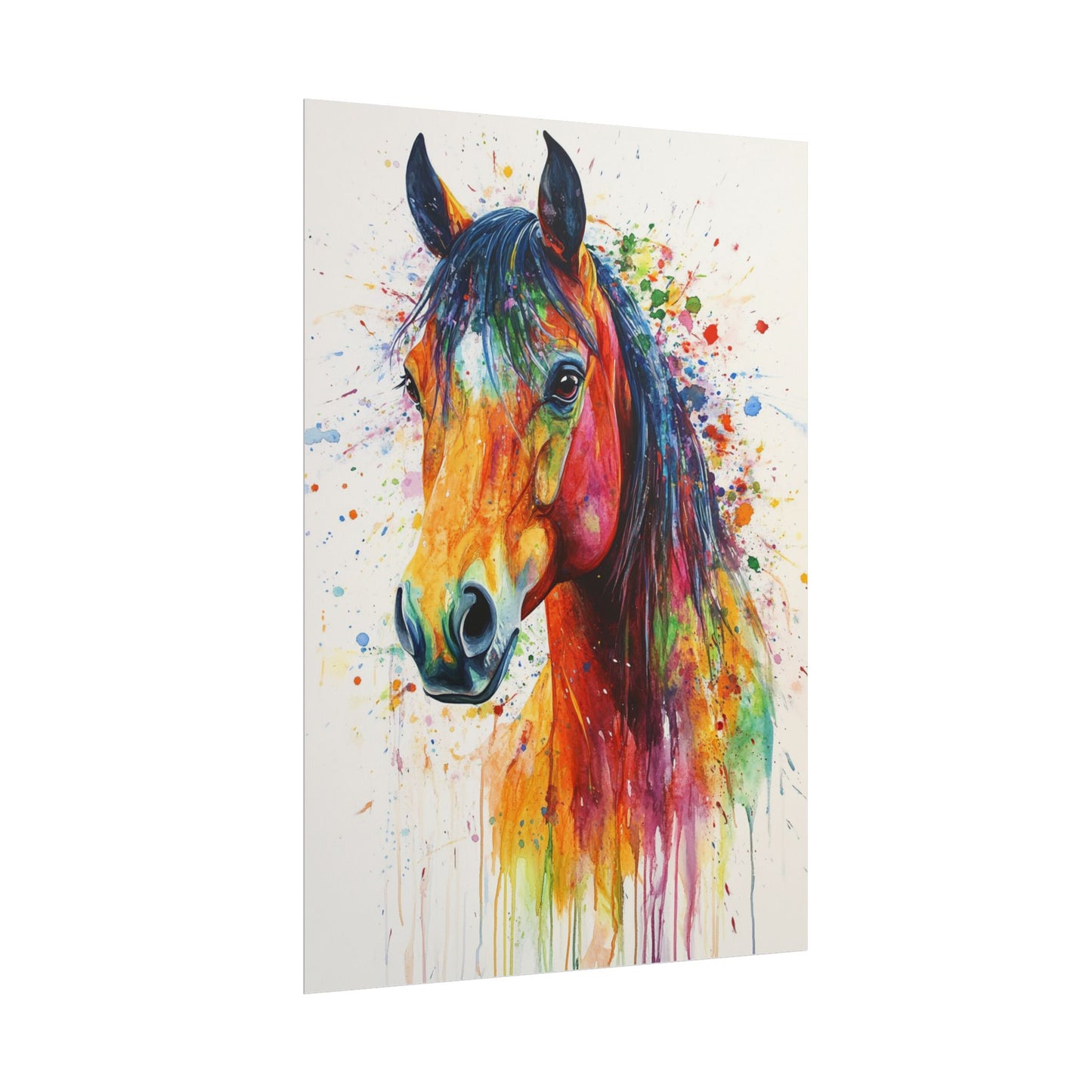 Vibrant Majesty - Abstract Horse Watercolour Art Print