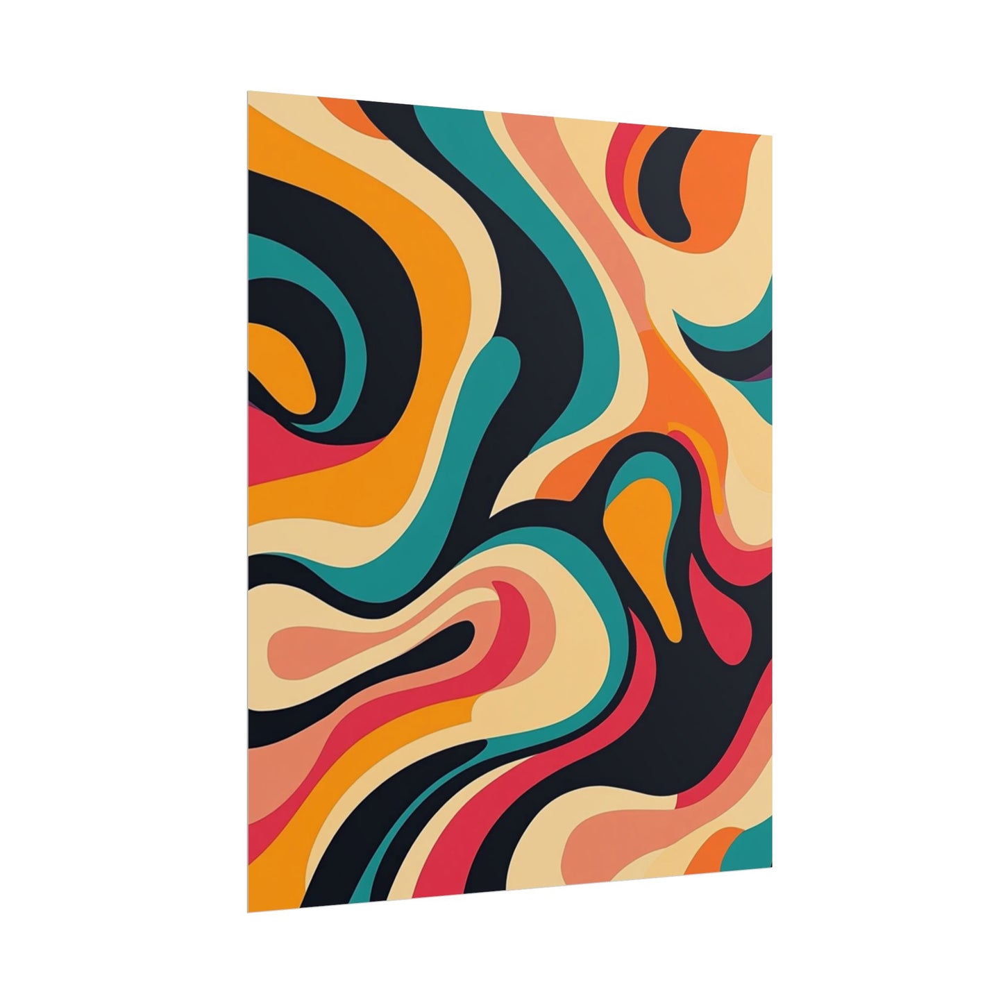 Retro Wave Fusion - Abstract Art Print