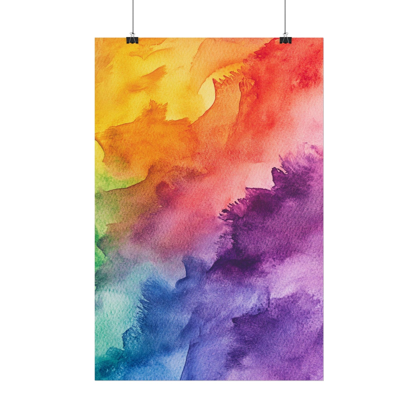 Spectrum of Serenity - Vibrant Abstract Watercolour Art