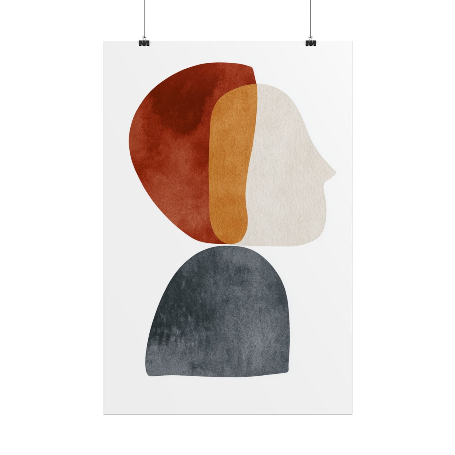 Layers of Thought - Abstract Profile Art Print