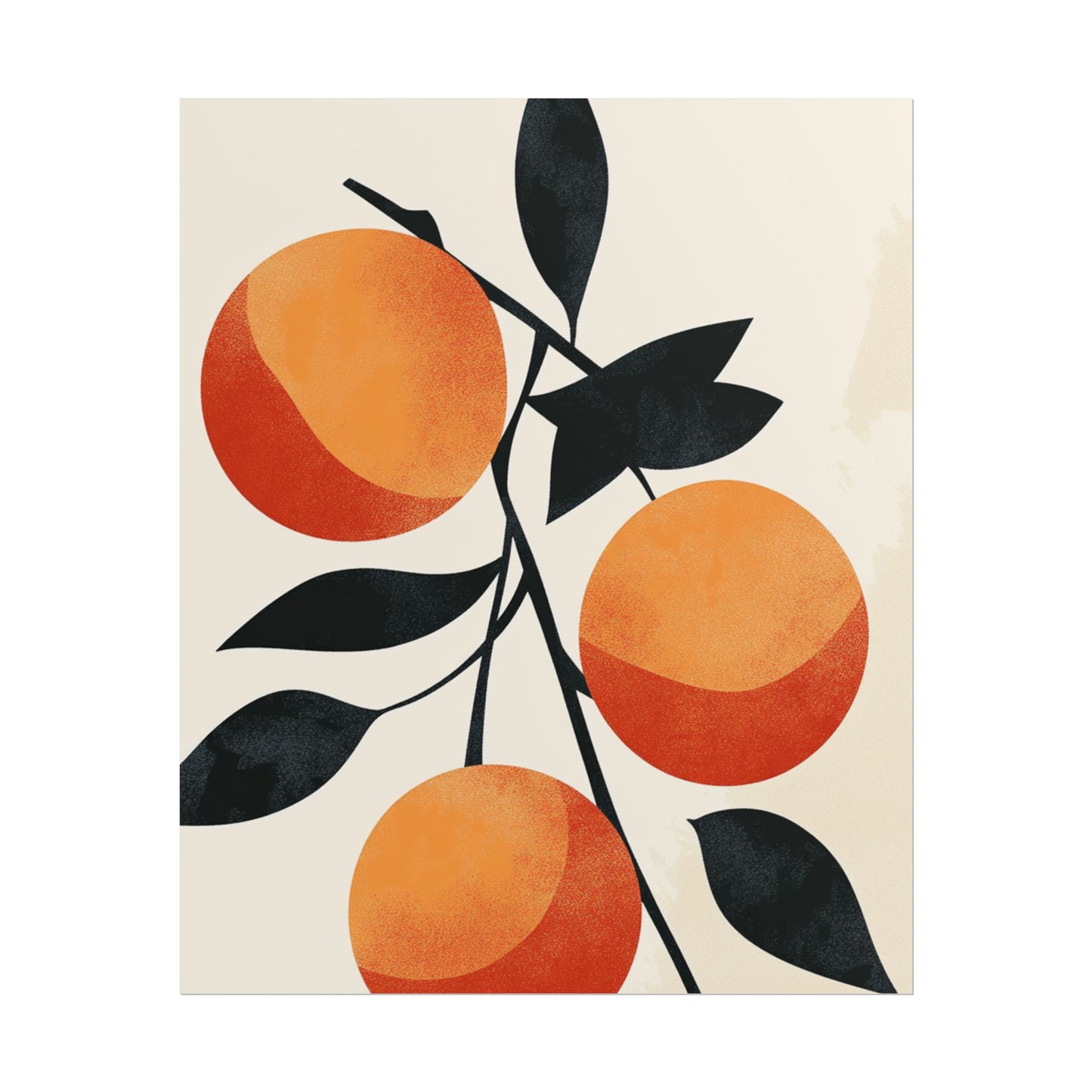 Orange Orchard - Abstract Fruit Illustration